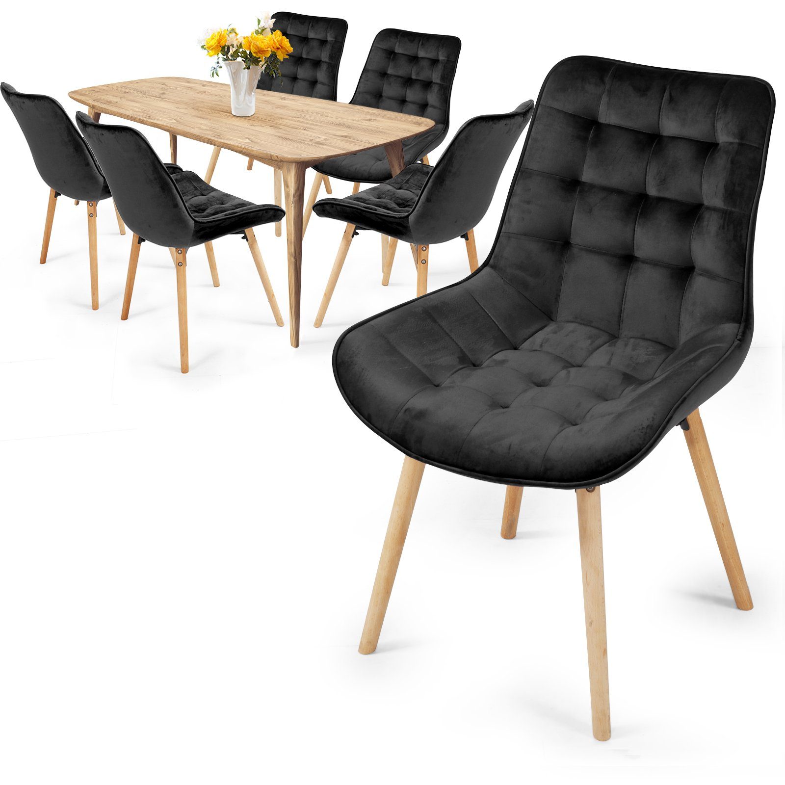 MIADOMODO Esszimmerstuhl Esszimmerstühle Wohnzimmerstühle Küchenstuhl Samt günstig online kaufen