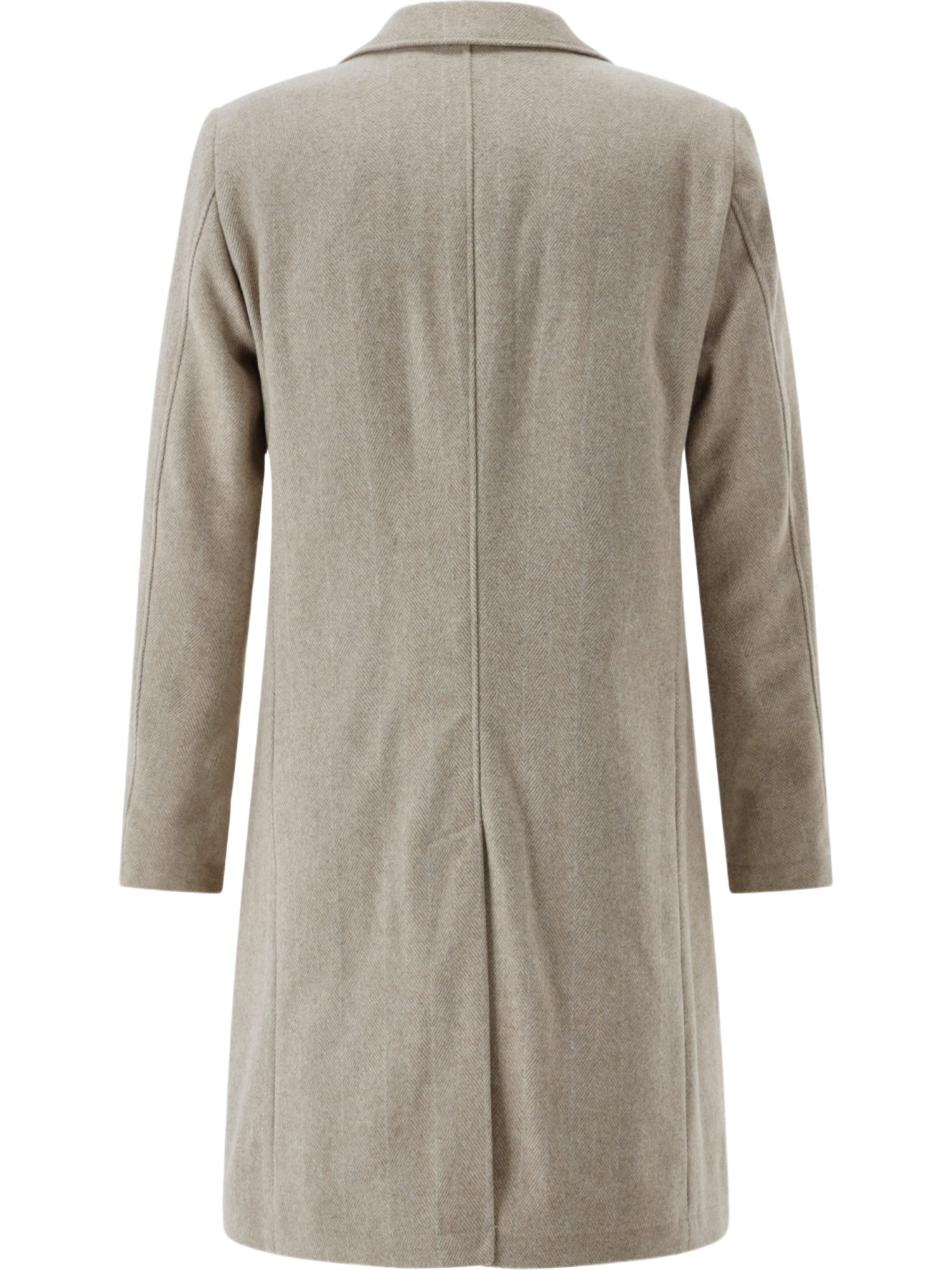 Carl Gross Langmantel natur,Outdoor,Polyester,Unifarben,Reverskragen,Lang,Modern Fit