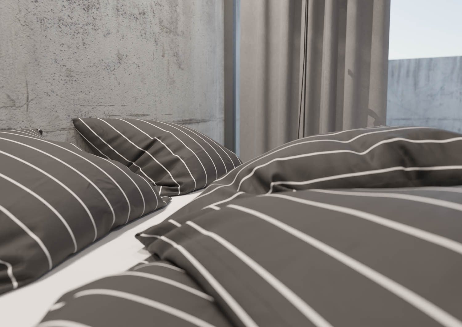 BETTWAESCHE-MIT-STIL Bettwäsche Mako Satin Bettwäsche Urban Stripe, Mako-Sa günstig online kaufen