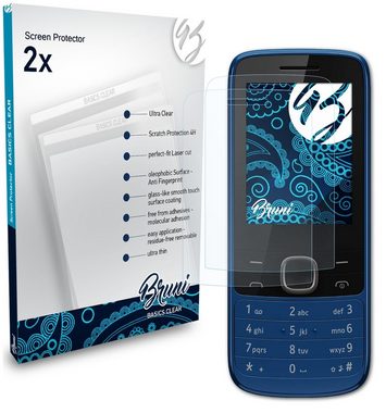 Bruni Schutzfolie Glasklare Displayschutzfolie für Nokia 225 4G, (2 Folien), praktisch unsichtbar