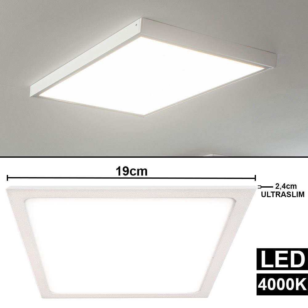 V-TAC LED Deckenleuchte, LED-Leuchtmittel fest verbaut, Neutralweiß, LED Aufbau Panel Decken Strahler Leuchte Schlaf Zimmer