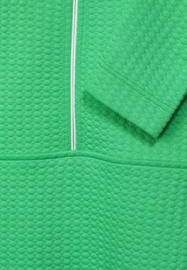 Cecil Sweatshirt Cecil Troyer Sweatshirt mit Zipper in Smash Green (1-tlg) Tunnelzugbändchen