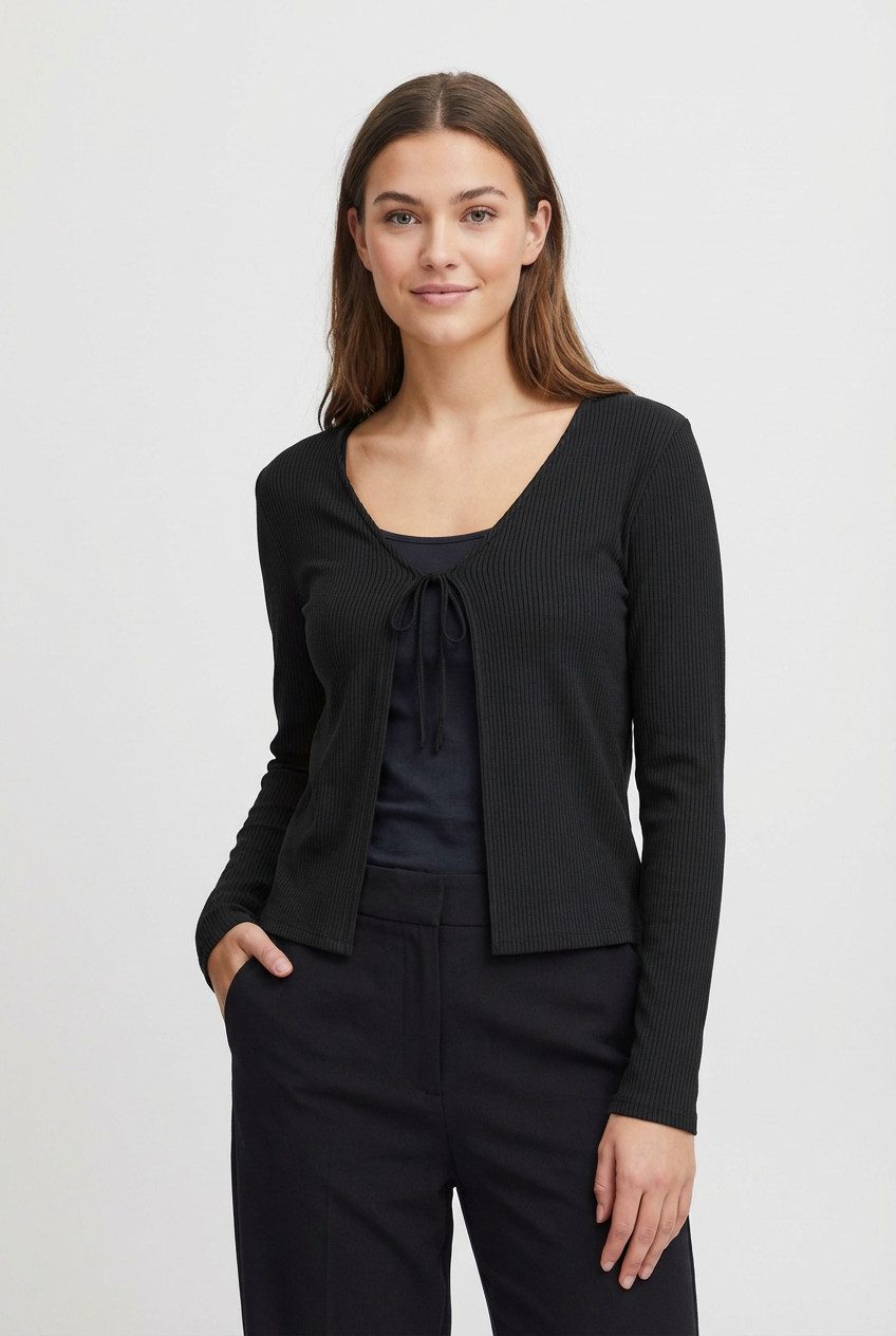 pieces Strickjacke PCKITTE LS TIE CARDIGAN JRS NOOS BC mit Bindeband günstig online kaufen