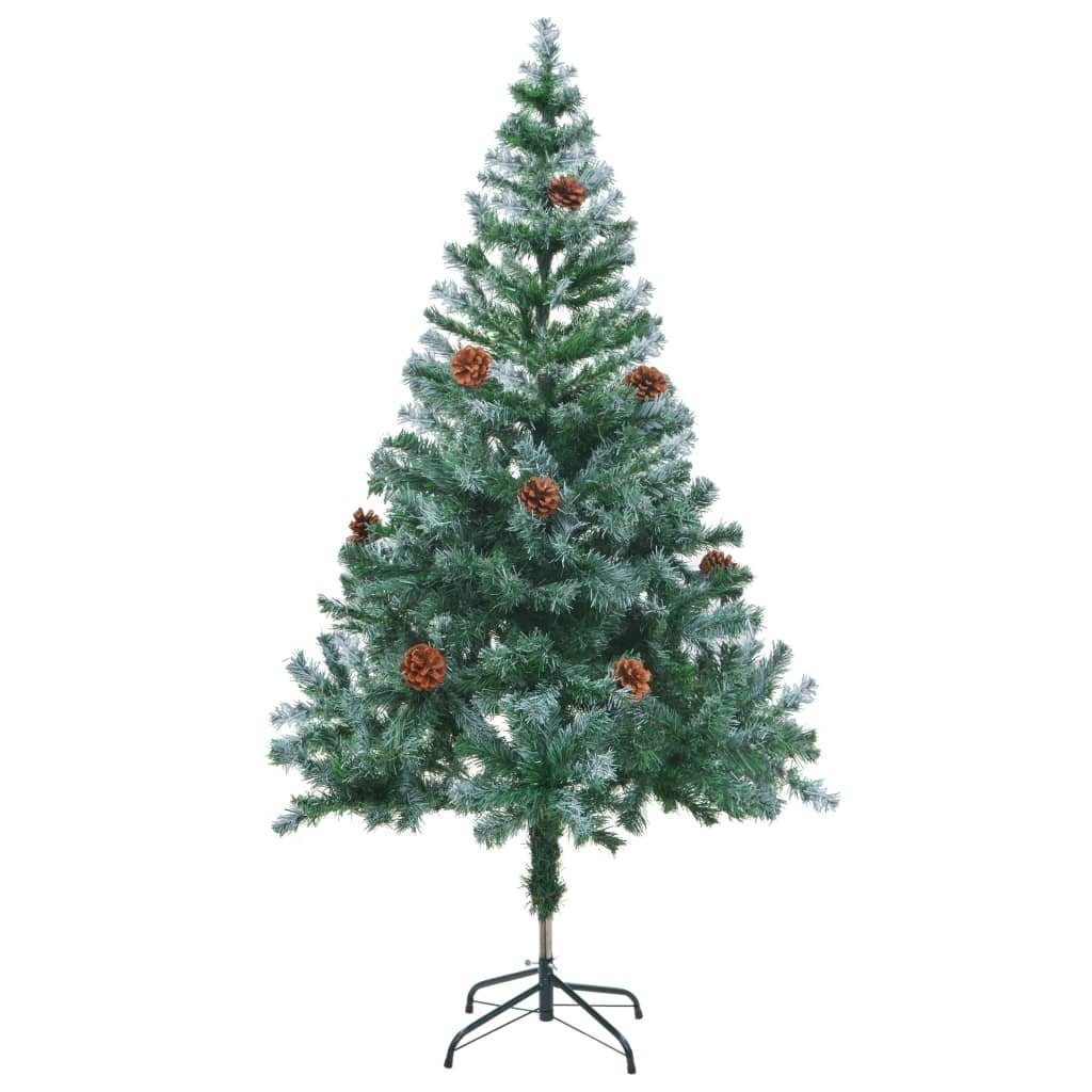 gefrostet 150 furnicato Weihnachtsbaum cm Künstlicher mit Tannenzapfen