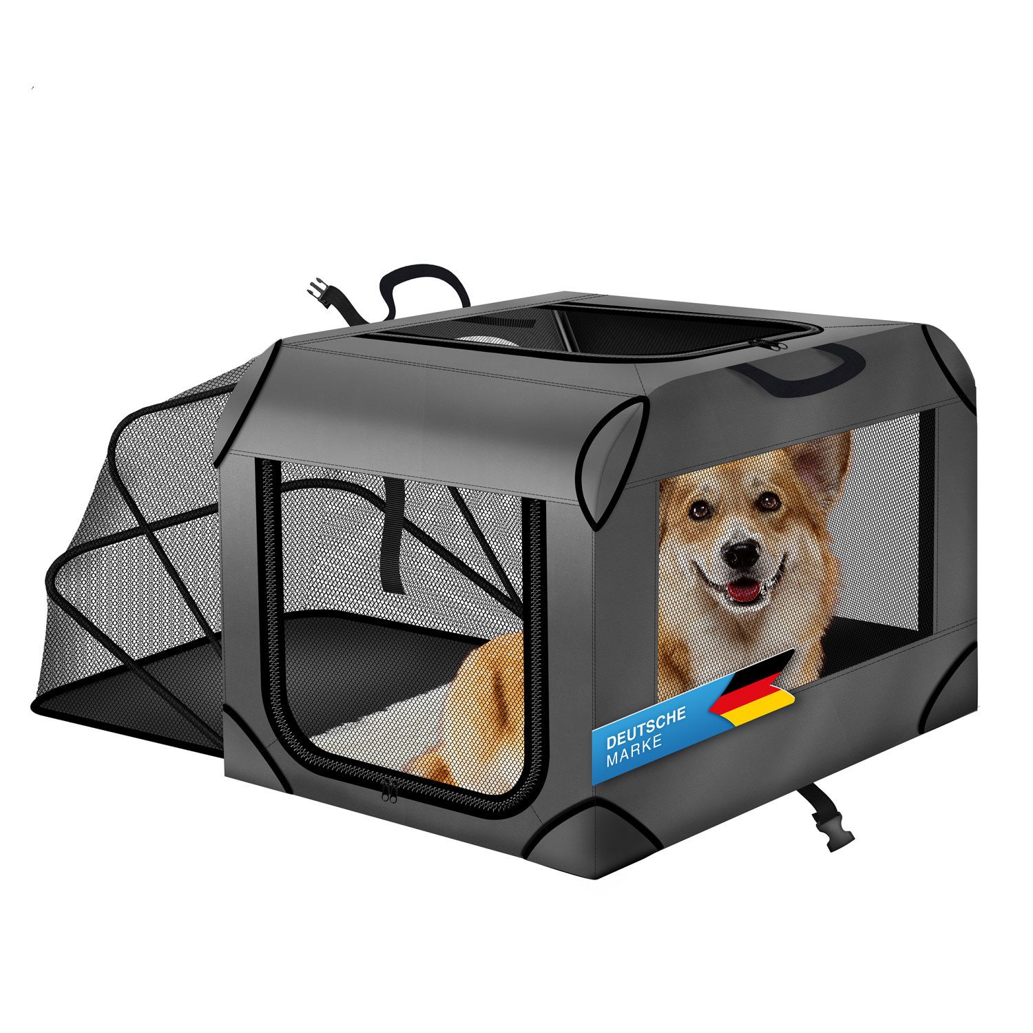 all Pets United Hunde-Transportbox Hunde Transportbox Faltbare Hundebox Wasserfest & Mobil für Haustiere, Haustierbox, Transporttasche für Hunde & Katzen
