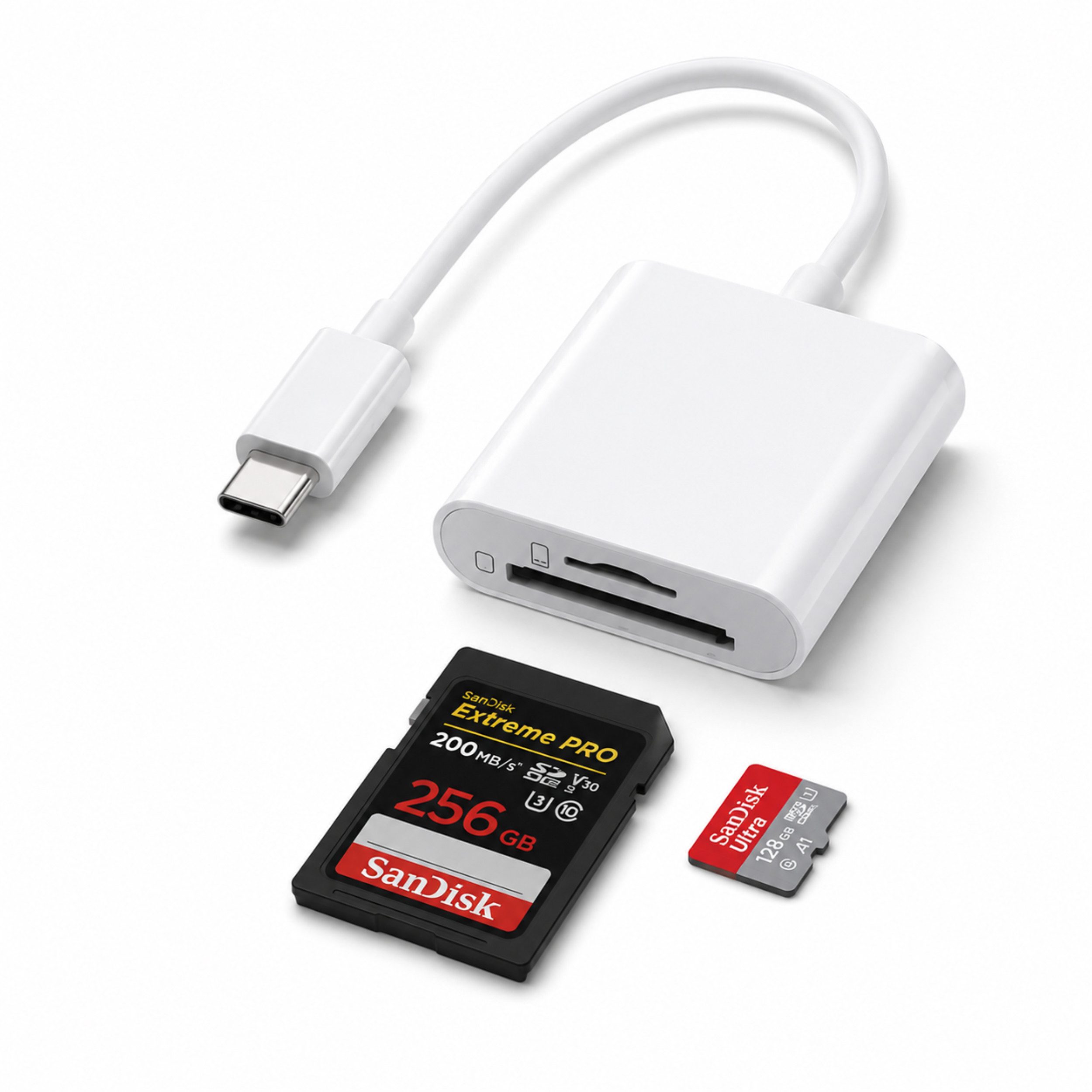 PlugUp Speicherkartenleser SD-Kartenleser 2 in 1 Speicherkartenleser SD- & microSD Card Reader, SD- & microSD Kartenleser für Windows, Linux, Apple, Android & macOS