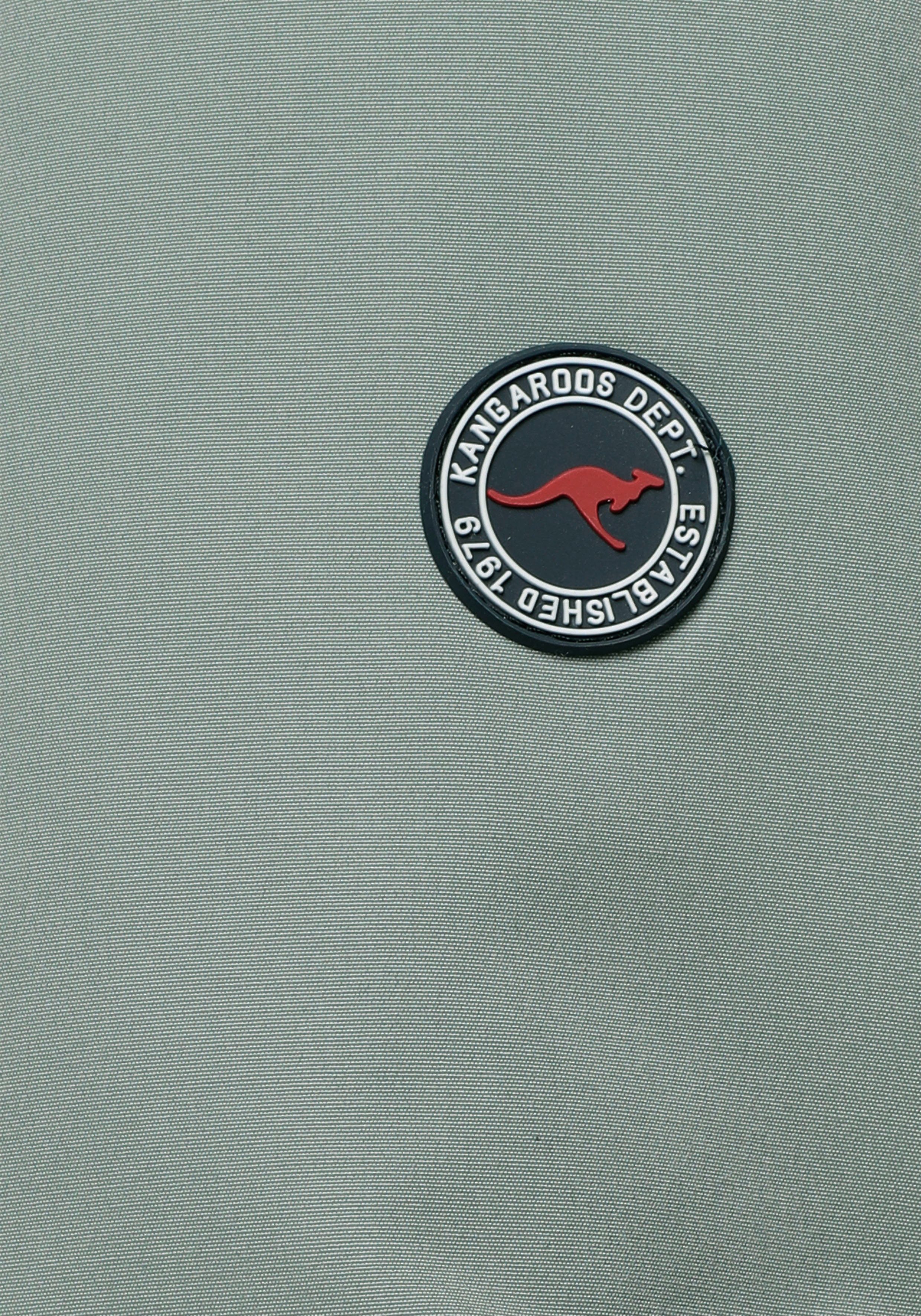 Material) und Langjacke mint-grau (Langjacke Taschen aus vielen mit nachhaltigem KangaROOS 2-Wege-Reißverschluss