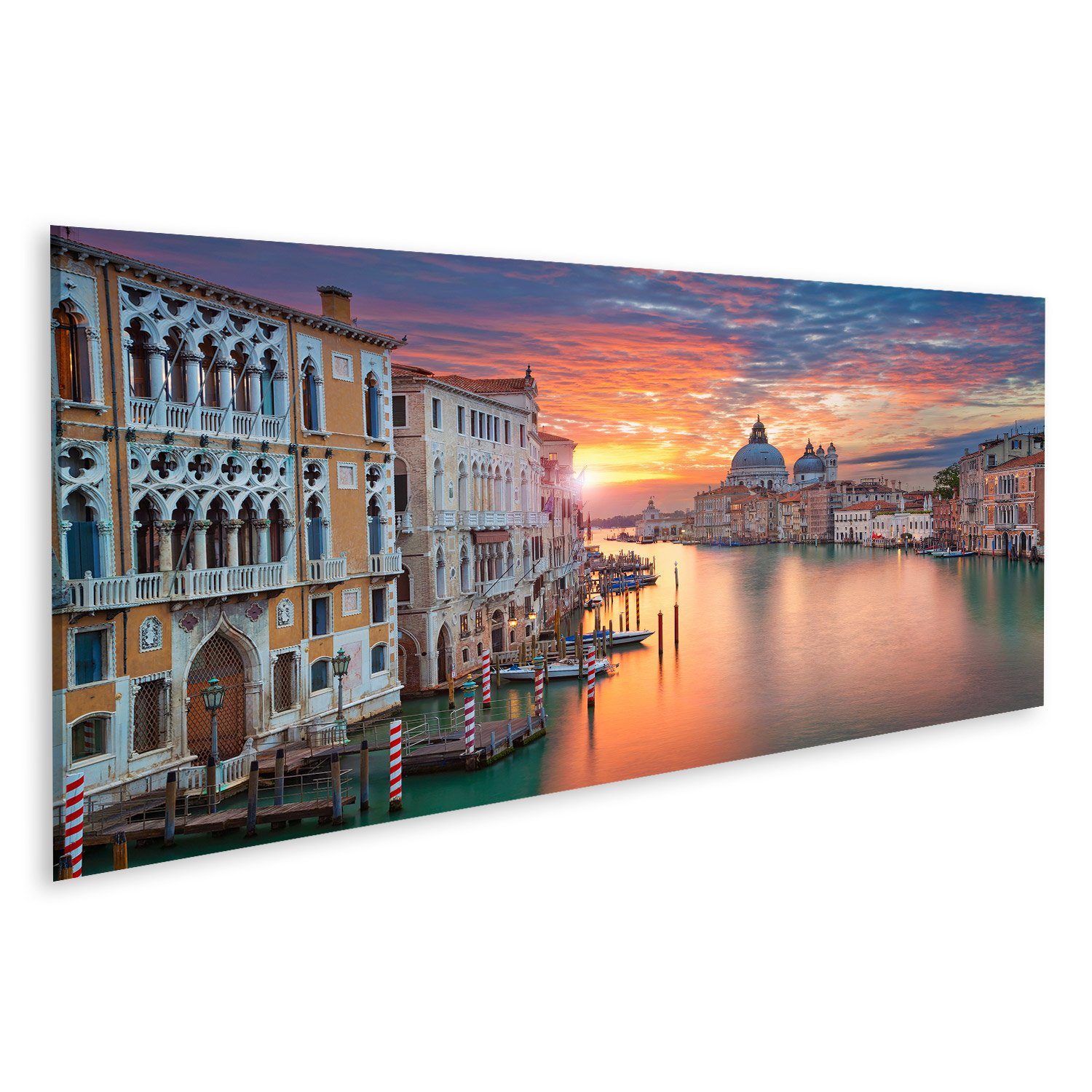 Leinwandbild Bild auf Leinwand Venedig im Sonnenlicht Canale Grand Gondoliere Wandb