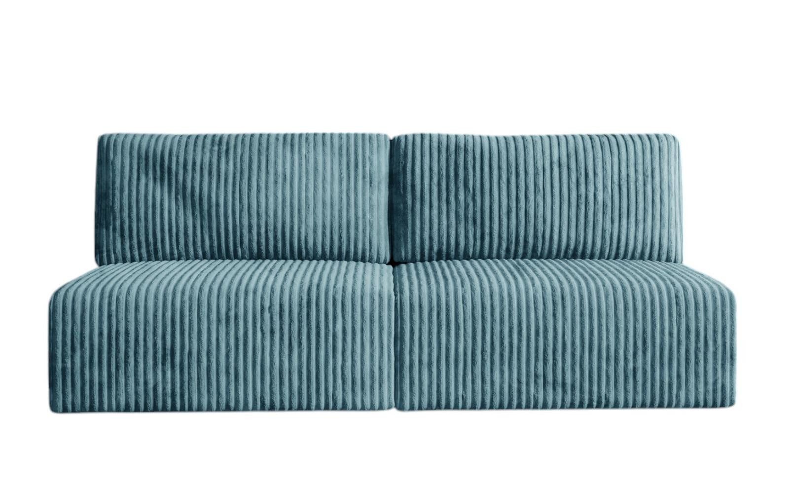 Compleo Schlafsofa klein, Cordsofa ohne Armlehnen, günstig online kaufen
