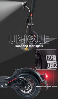 E-Scooter Elektroroller Straßenzulassung ABE Zertifikat APP-Verbinden LED, (Faltbar, Tragbar, E-Scooter), -Display, 350W, Bluetooth, Faltbar, Sicheres Bremsensystem, Geschenk