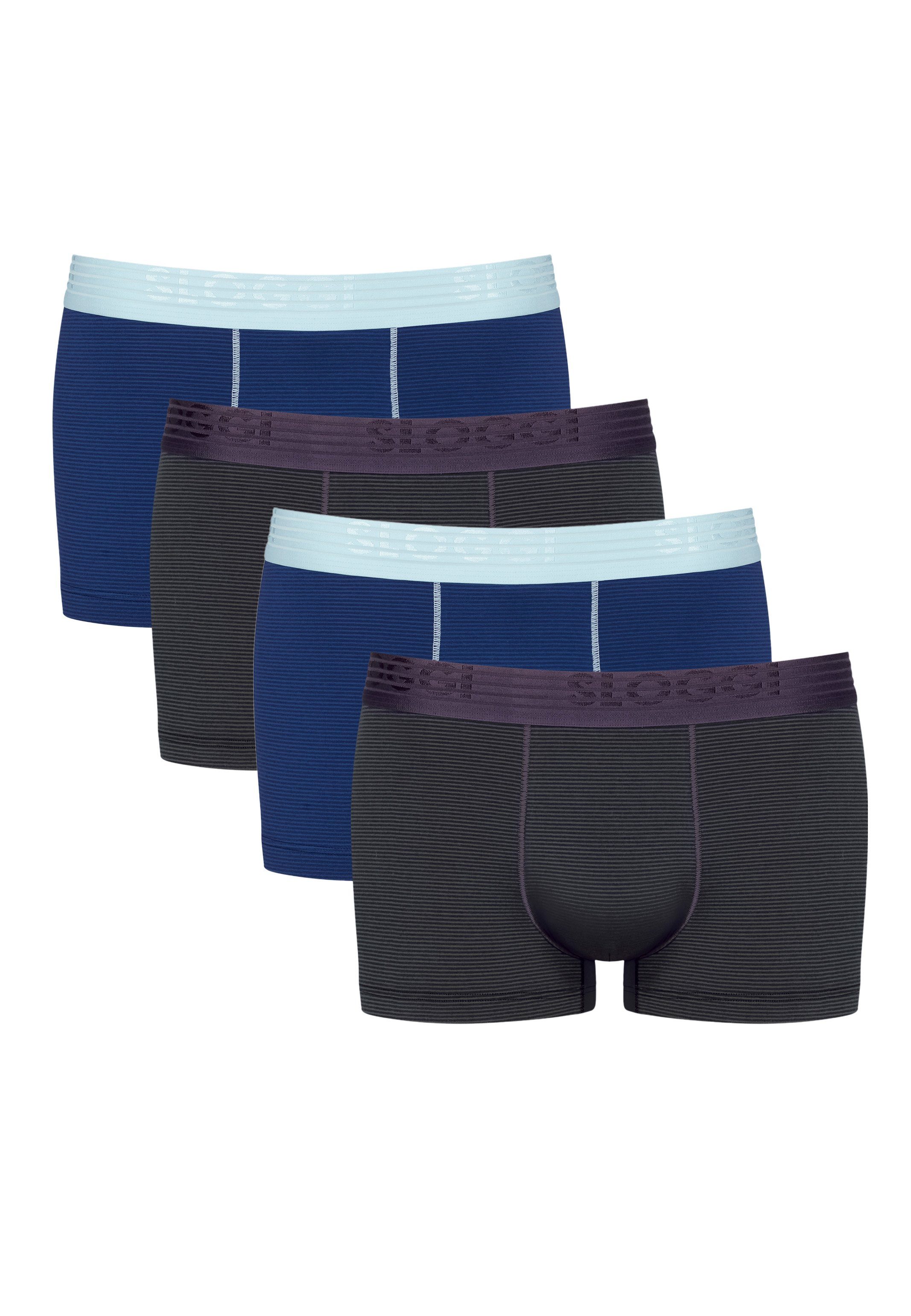 Dark Pant Retro Pack Boxer Hipster Ohne Eingriff (Spar-Set, - Combination Cool mit Ever 4-St) - - Blue Kühl-Effekt - Baumwolle Shorts 4er / Sloggi