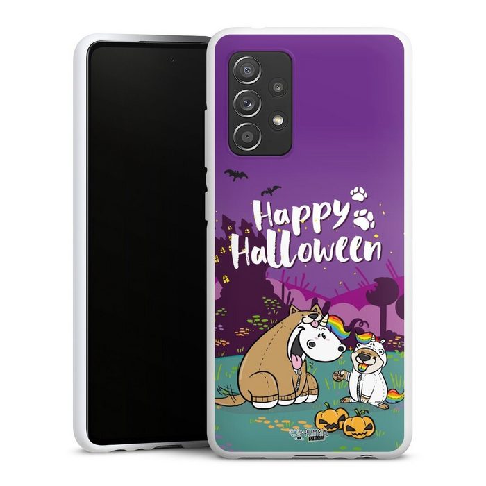 DeinDesign Handyhülle Pummeleinhorn Bisu Happy Halloween Samsung Galaxy A52 5G Silikon Hülle Bumper Case Handy Schutzhülle