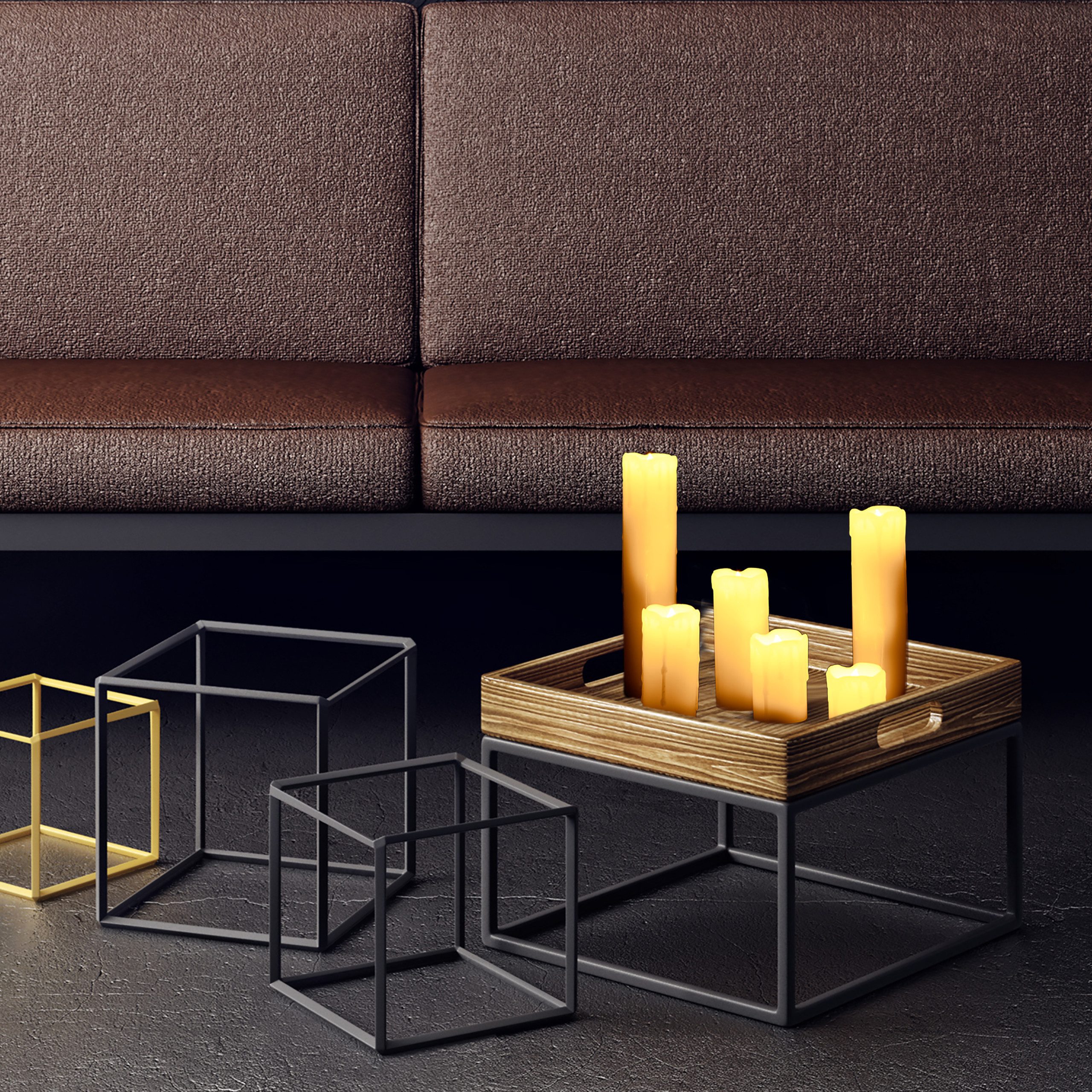 relaxdays LED-Kerze 6er Set aus Echtwachs günstig online kaufen