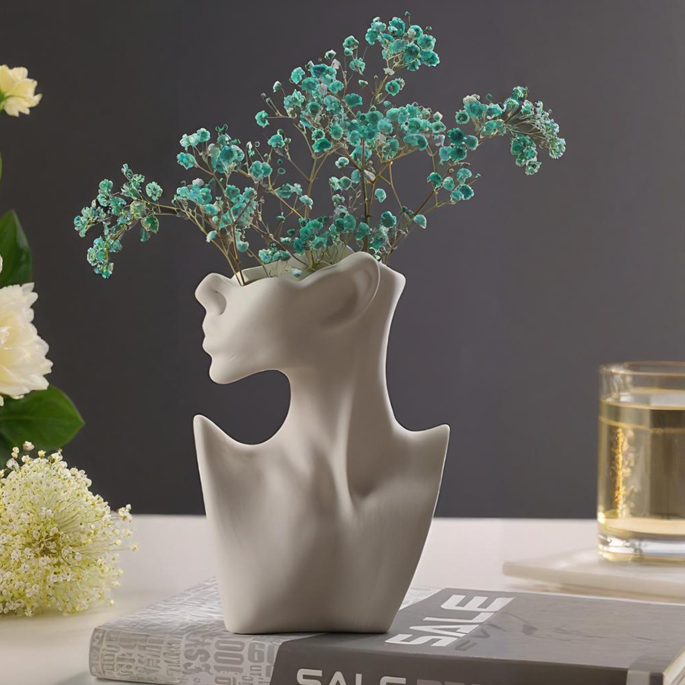 YINDN Dekovase Körpervase, Keramik Vase, Matte günstig online kaufen