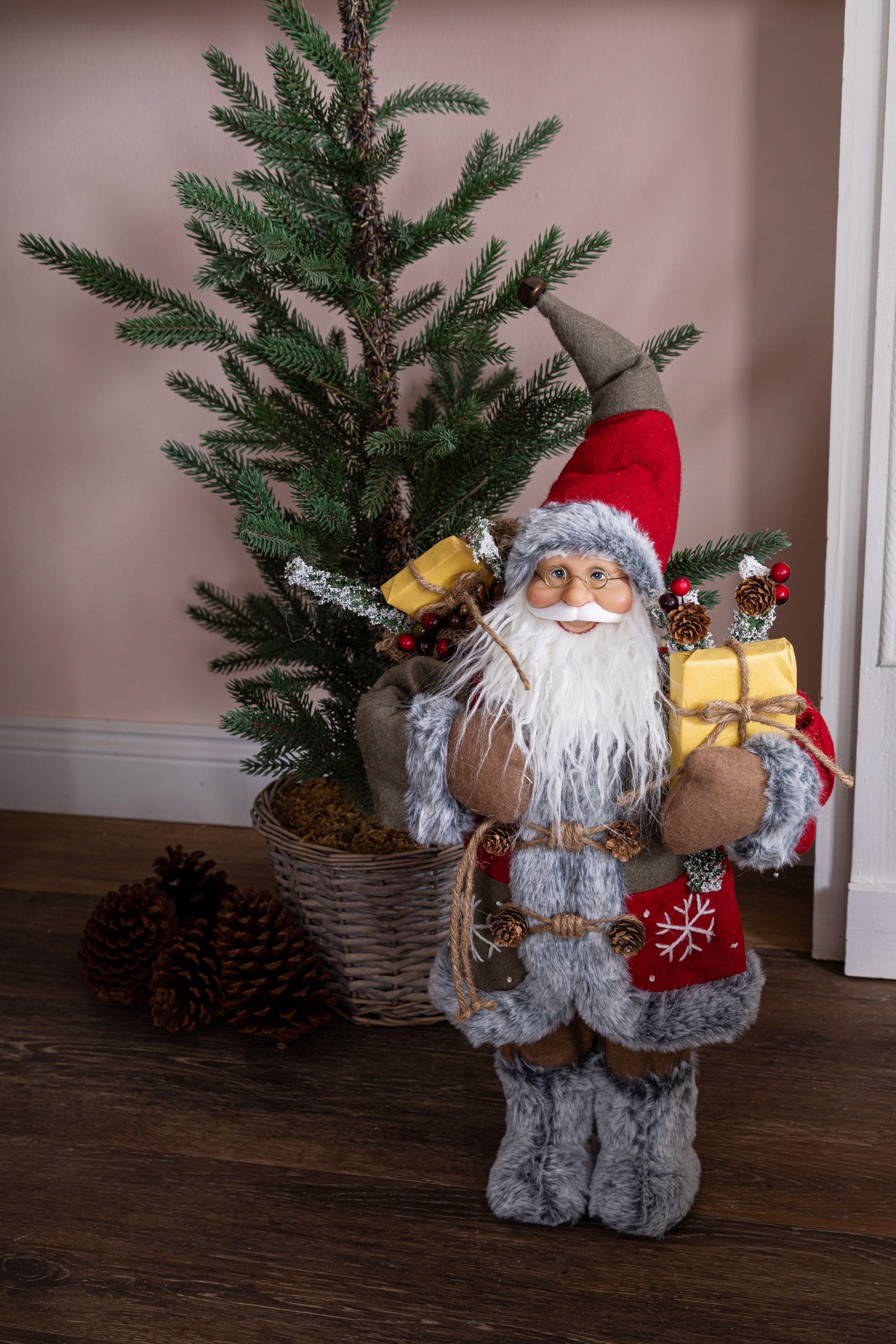 hochwertige Weihnachtsmann, mit im Charme Wohnando Santa-Figur Winter Dekofigur
