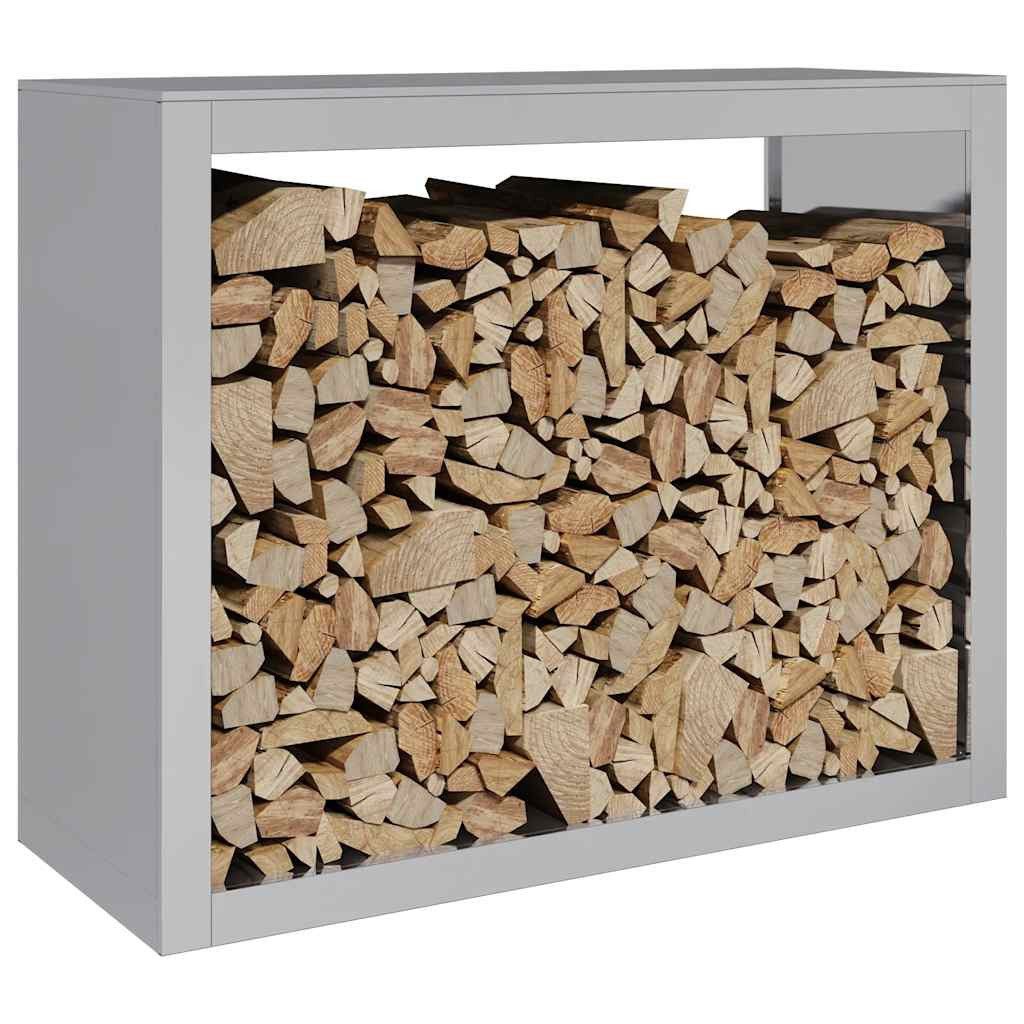 vidaXL Kaminholzregal Brennholzregal 100x40x80 cm Verzinkter Stahl