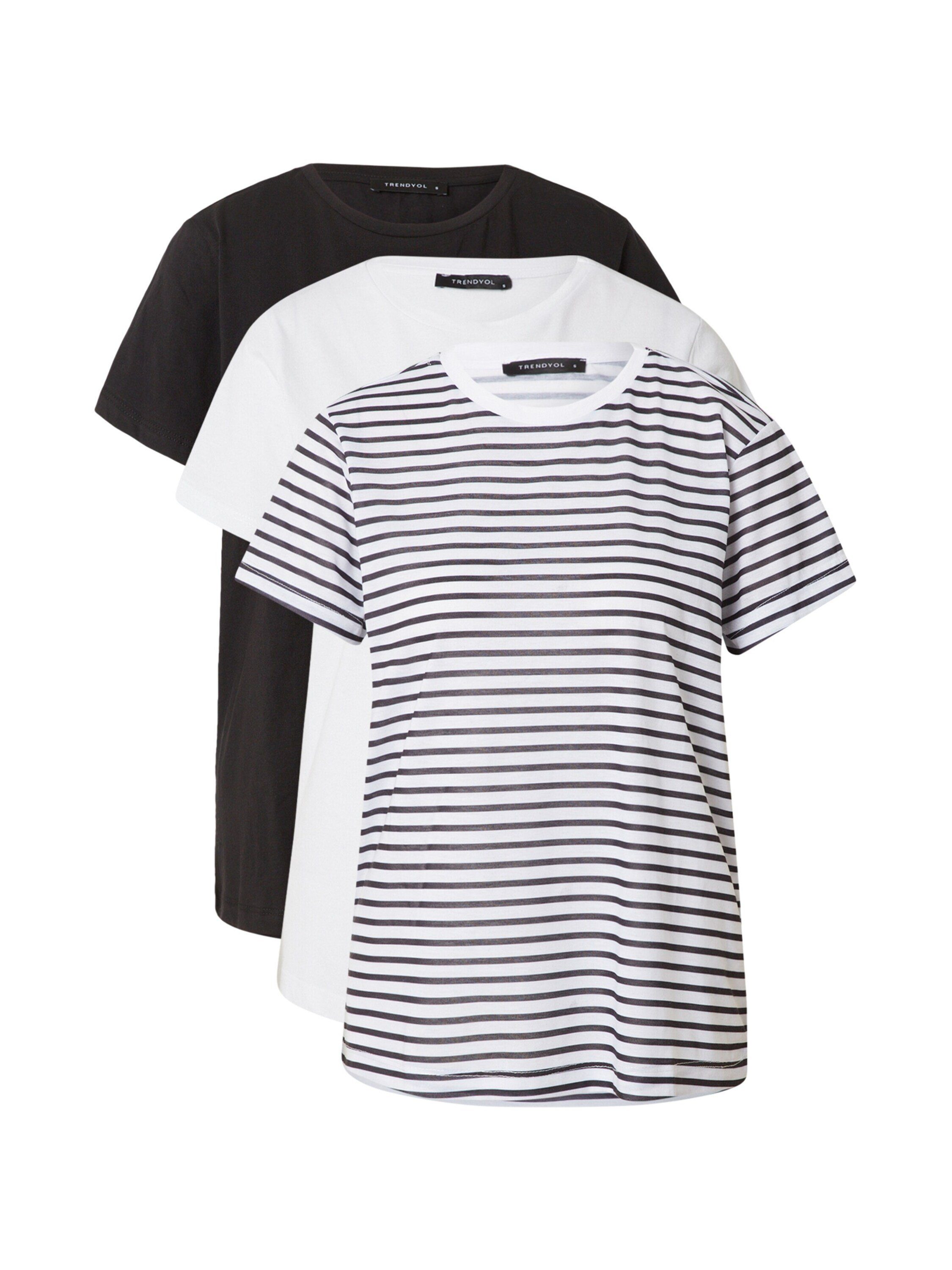 Trendyol T-Shirt (3-tlg) Plain/ohne Details