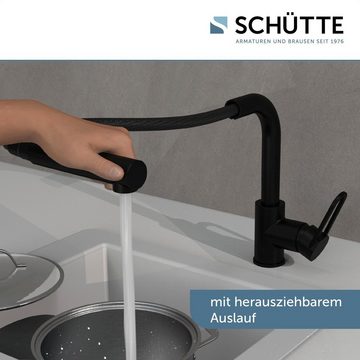 Schütte Spültischarmatur Design mit Geschirrbrause, ausziehbar, schwenkbar, Hochdruck