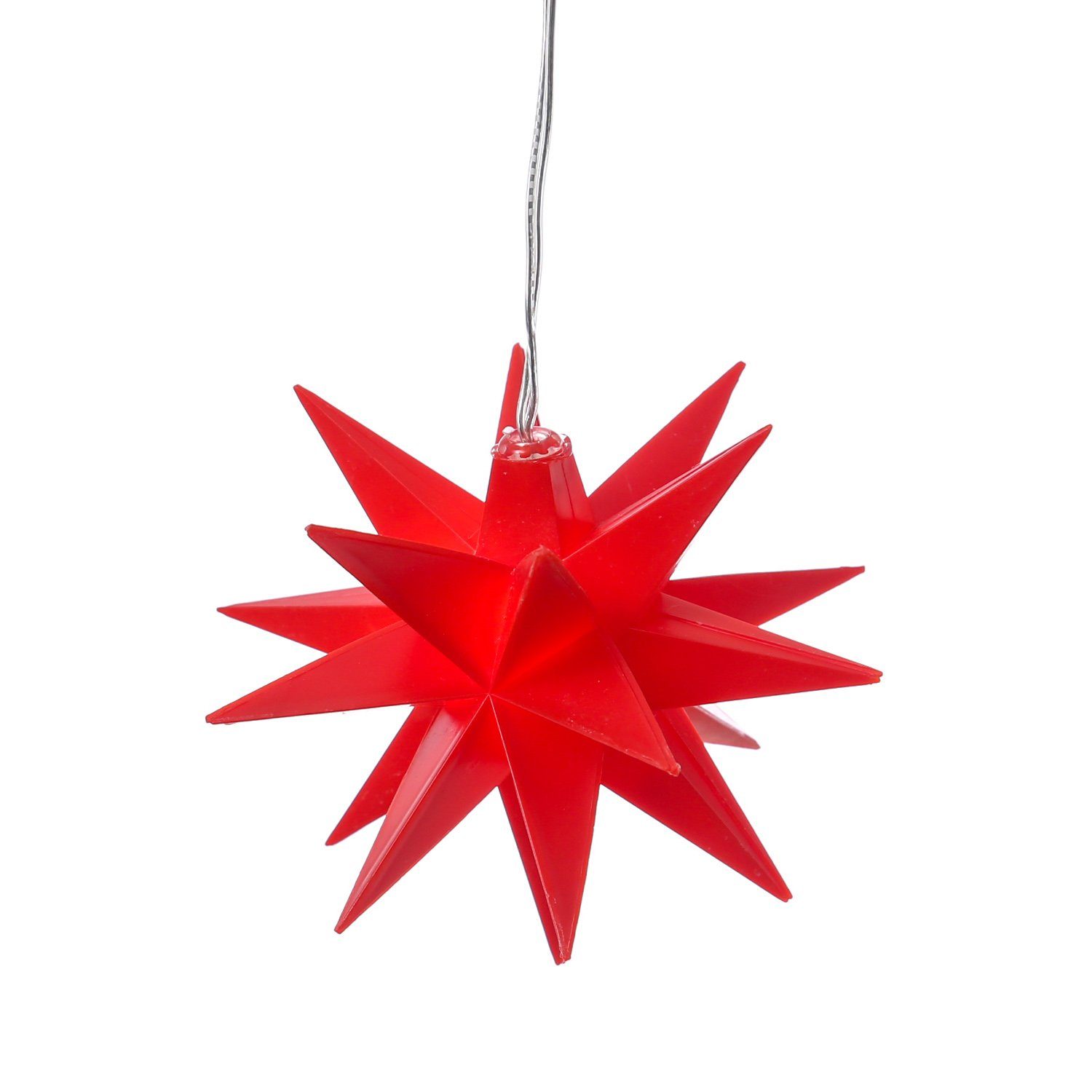 LED-Stern für außen LED 3D Weihnachtsstern Faltstern Hängestern Weihnachtsdeko Außen rot