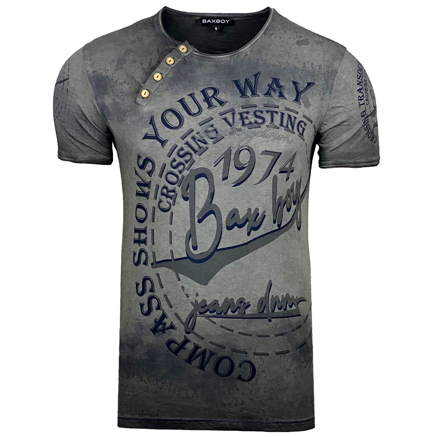 Baxboy T-Shirt Baxboy Herren Verwaschen Vintage günstig online kaufen