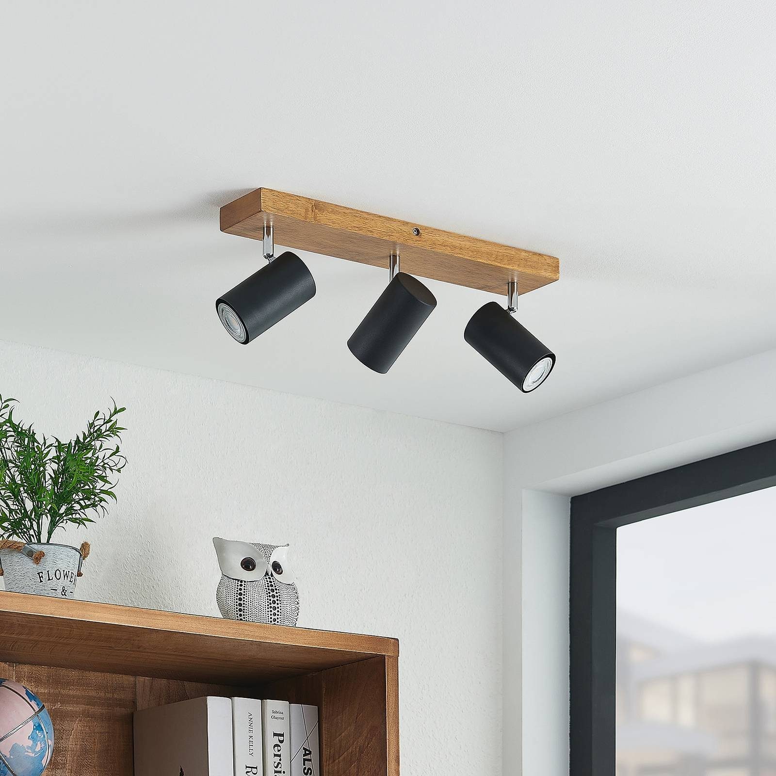 Lindby Deckenstrahler Maniva, Metall IP20, 3 x 8 W LED