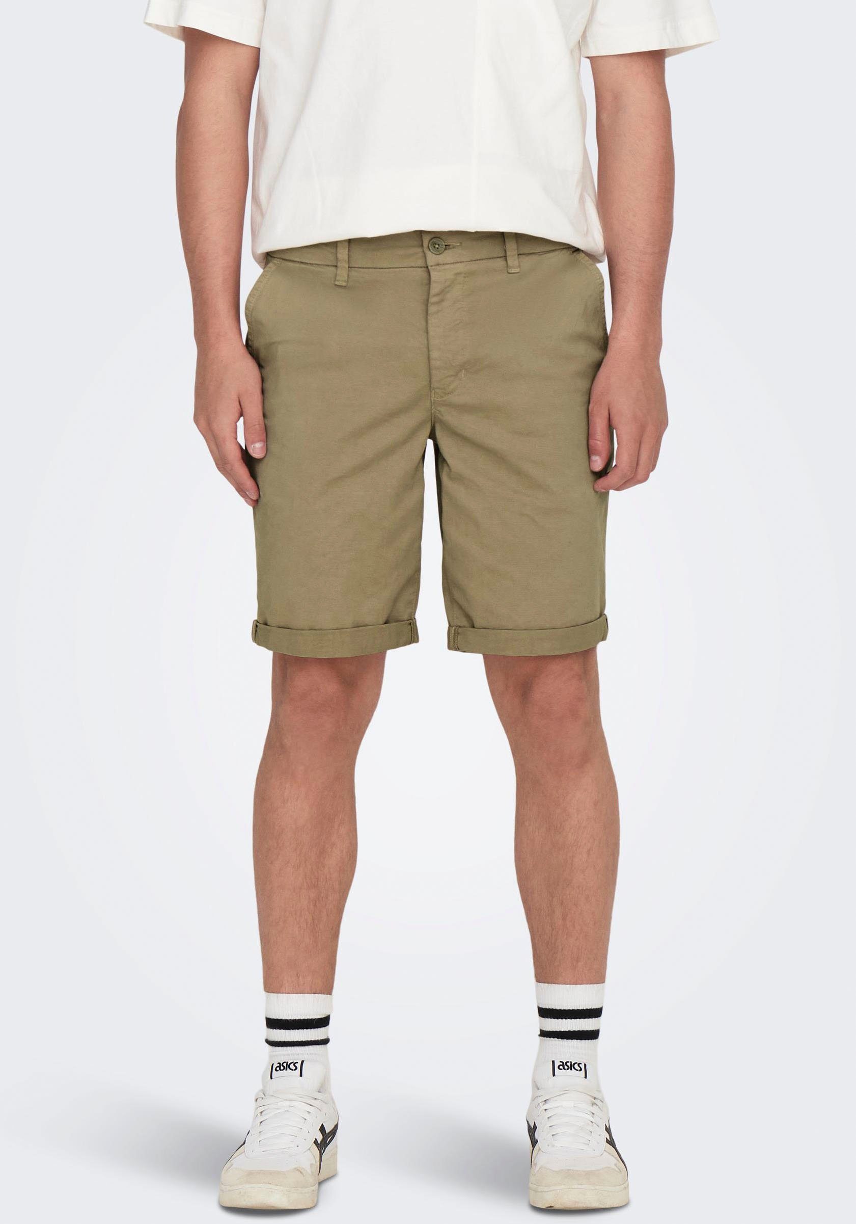 ONLY & SONS Jeansshorts ONSPETER REG TWILL 4481 SHORTS NOOS Chinchilla