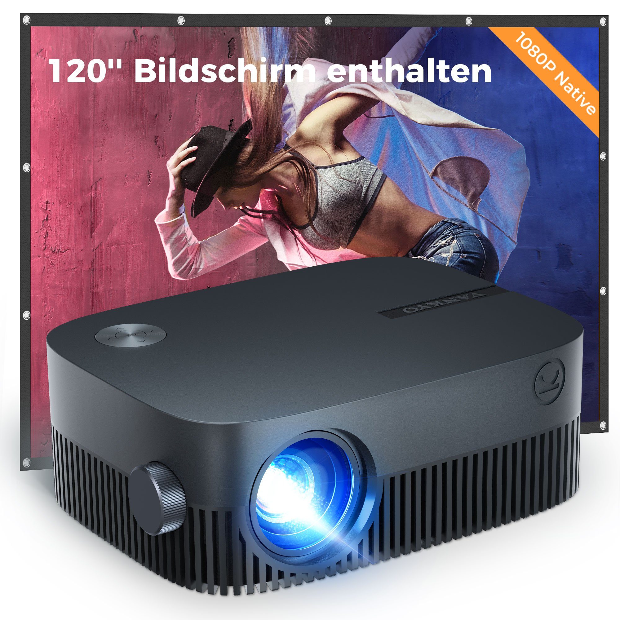 VANKYO 700w Beamer (50001, 1920*1080 px, Native1080P LCD 420 ANSI