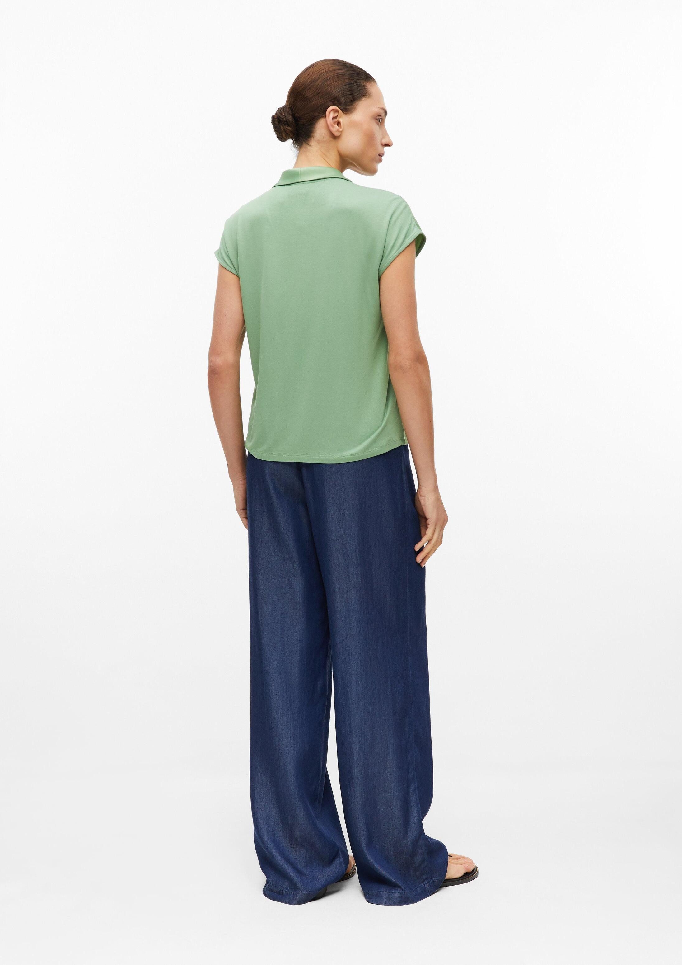 s.Oliver Kurzarmshirt T-Shirt T-Shirt aus Viskosemix mit Faltendetail