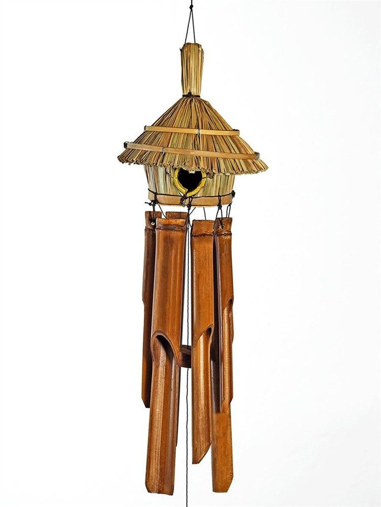 Hathi Windspiel Windspiel mit Vogelhaus ca 50 cm, Klangspiel Bambus (1 St)