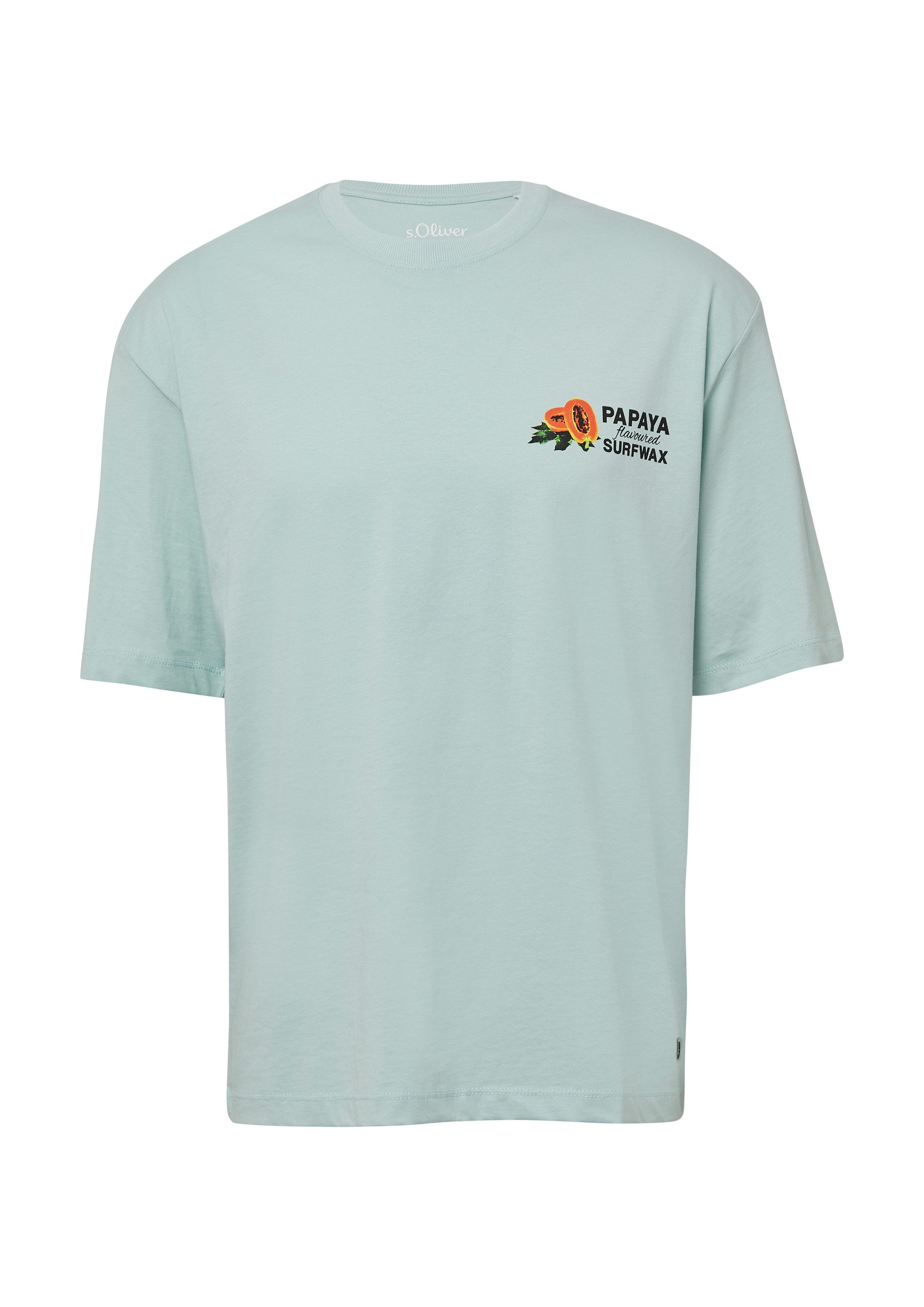 s.Oliver Kurzarmshirt T-Shirt Baumwoll-T-Shirt im Relaxed Fit mit Front- un günstig online kaufen
