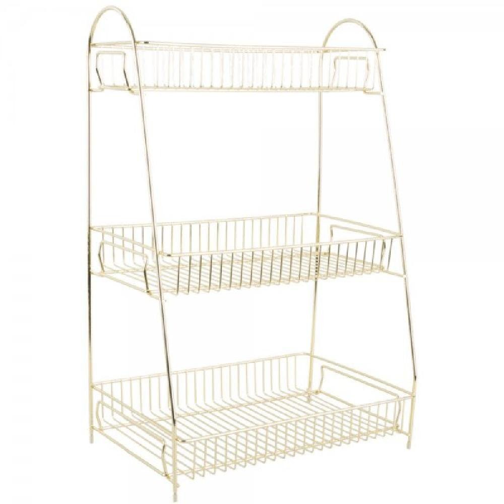 Present Time Regal Küchenregal Kitchen Rack Tidy Gold (Large)