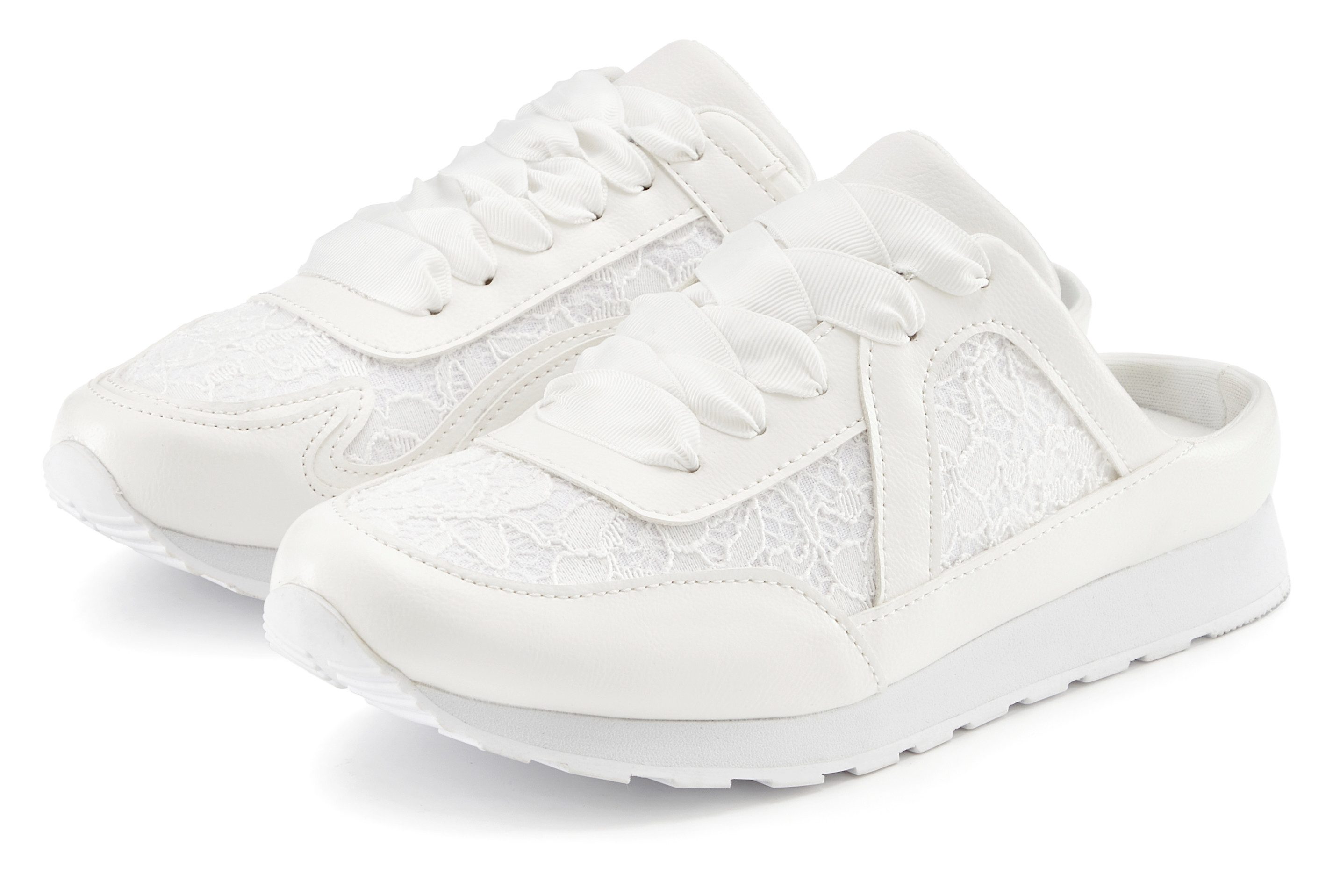 LASCANA Slip-On-Sneaker, Halbschuh, Sabot, Sneaker Sabot NEU zum Reinschlüpfen aus Textil VEGAN