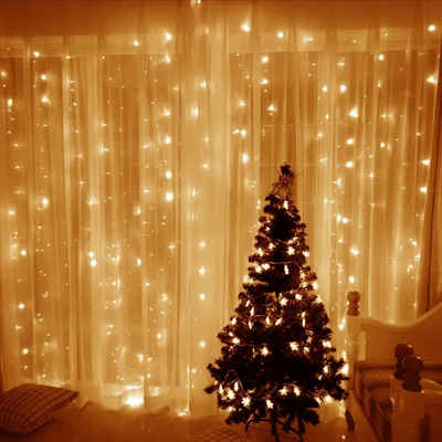 LED Lichterkette Weihnachten Tannenbaum innen/außen Warmweiß 10m WWT D 100 LEDs 