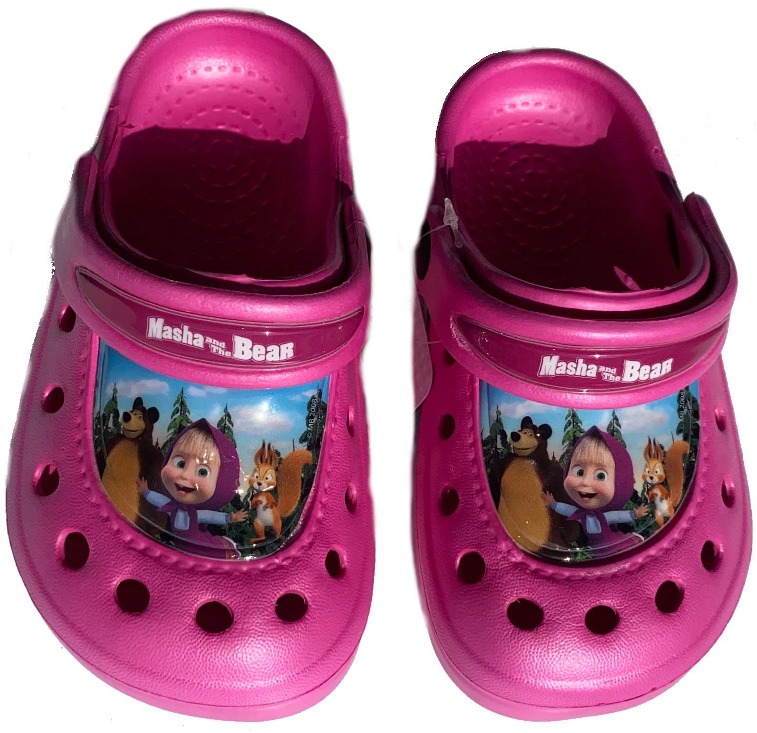 Marsha und der Bär Mädchen Hausschuhe Gartenschuhe Clogs Pantoffeln Hausschuh