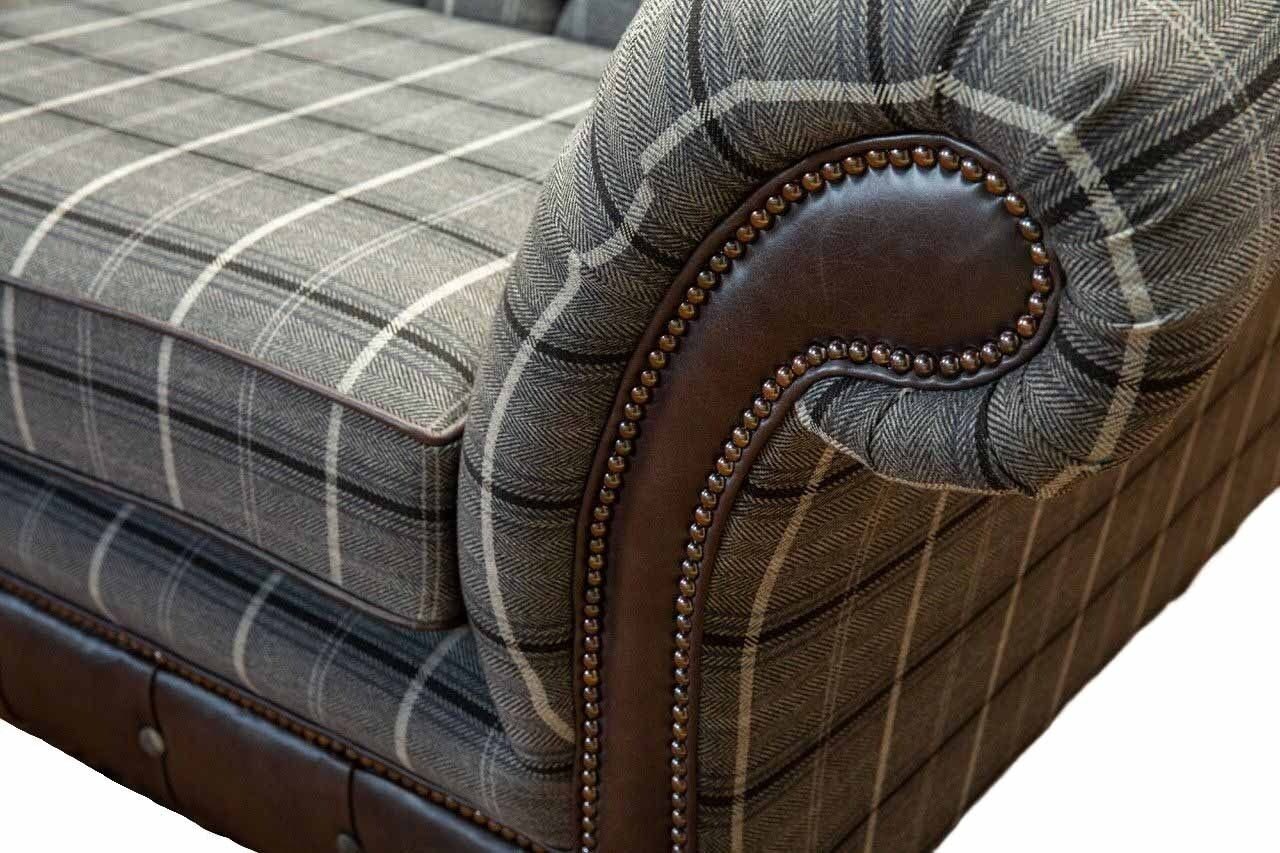 Polster Sofa Chesterfield Couch JVmoebel In Grauer Europe Made 3-Sitzer Dreisitzer Neu, Designer