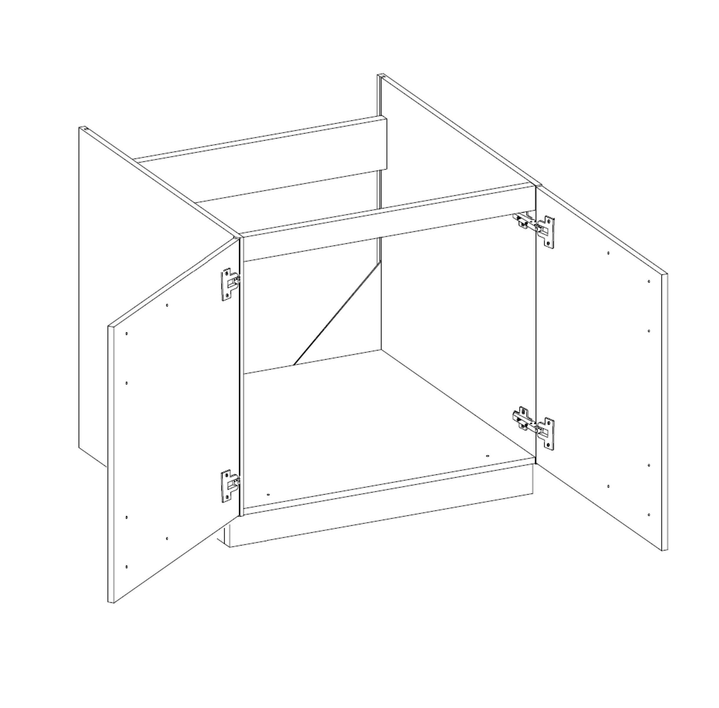 Küchen-Preisbombe Spülenunterschrank 80 cm Küche Stilo günstig online kaufen