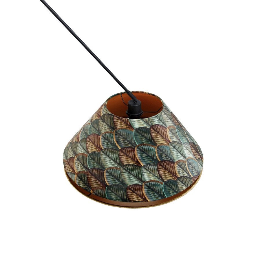 Qazqa Pendelleuchte Blitz shade, ohne Leuchtmittel, E27, Grün, Klassisch / Antik, Velours, 1-flammig