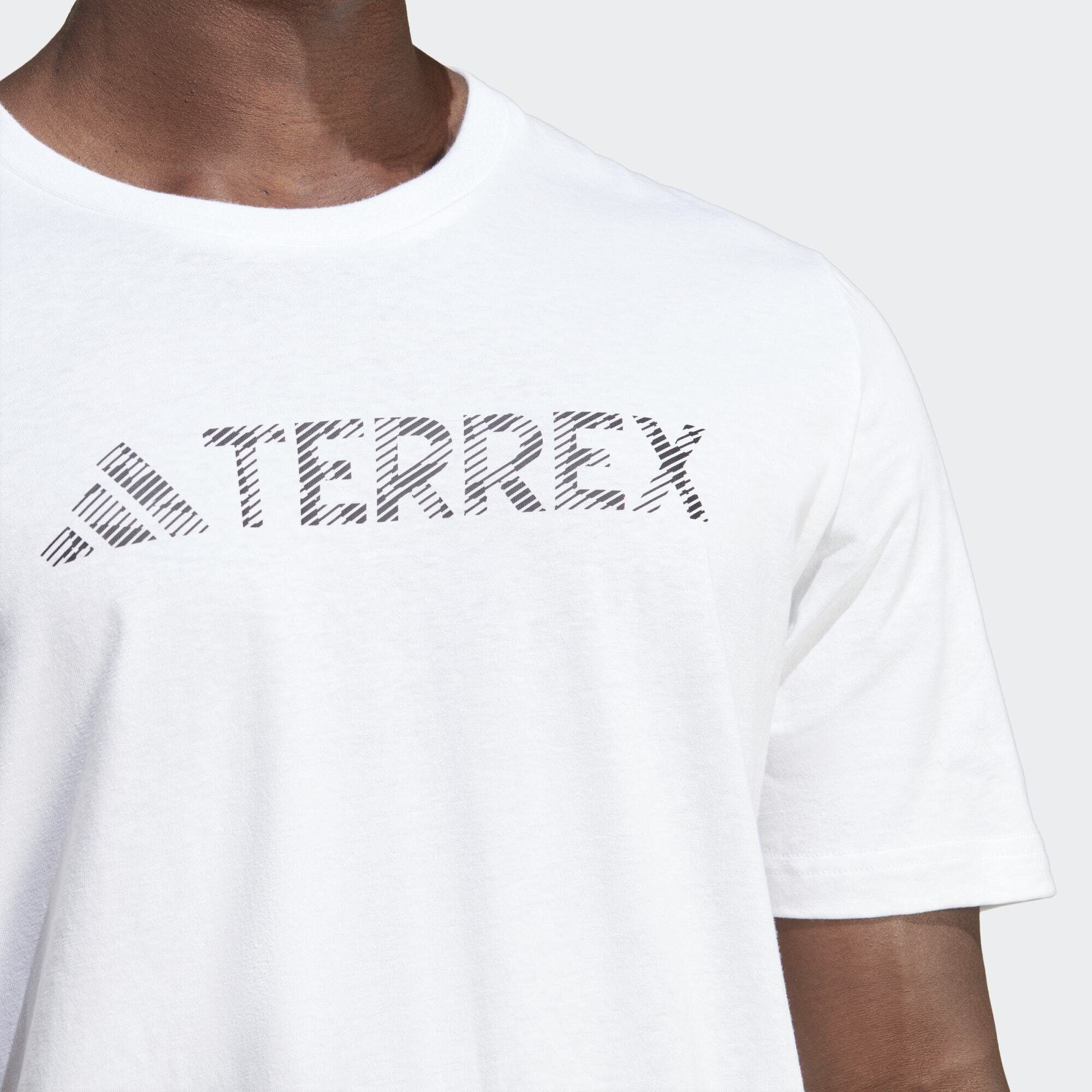 Funktionsshirt TERREX TERREX adidas White LOGO T-SHIRT CLASSIC