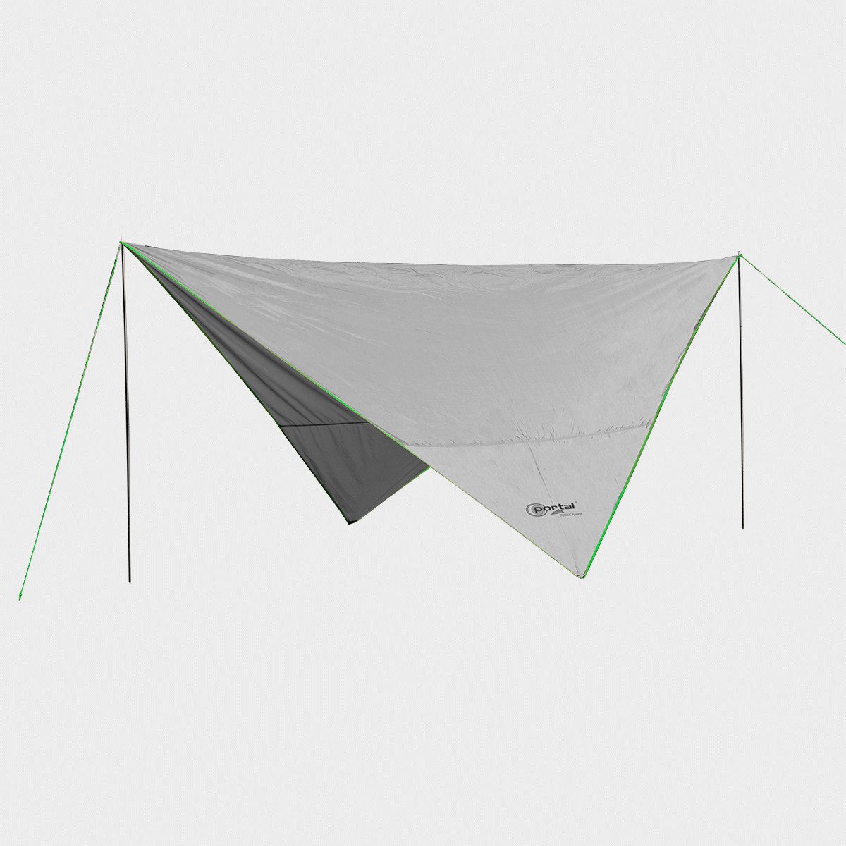 Portal Outdoor Sonnensegel "Mesa grau - grün" Camping Markise, 350x350x220 cm Camping, (komplett-Set, mit Transporttasche), UV 50+ / inkl. Tragetasche