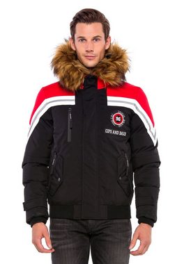 Cipo & Baxx Winterjacke (1-St) mit Fellkapuze