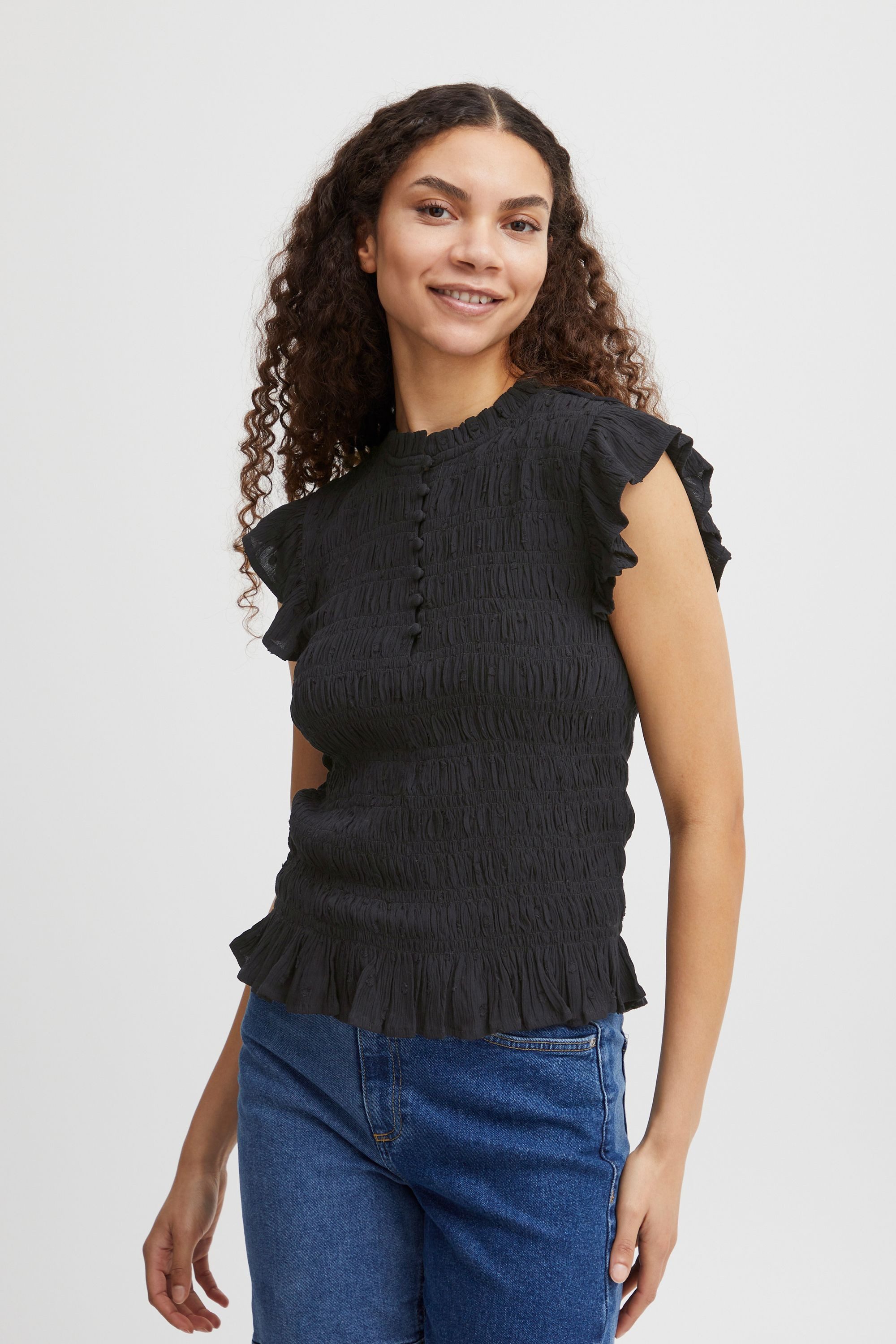 Kurzarmbluse BYFELICE VNECK TOP - 20812955