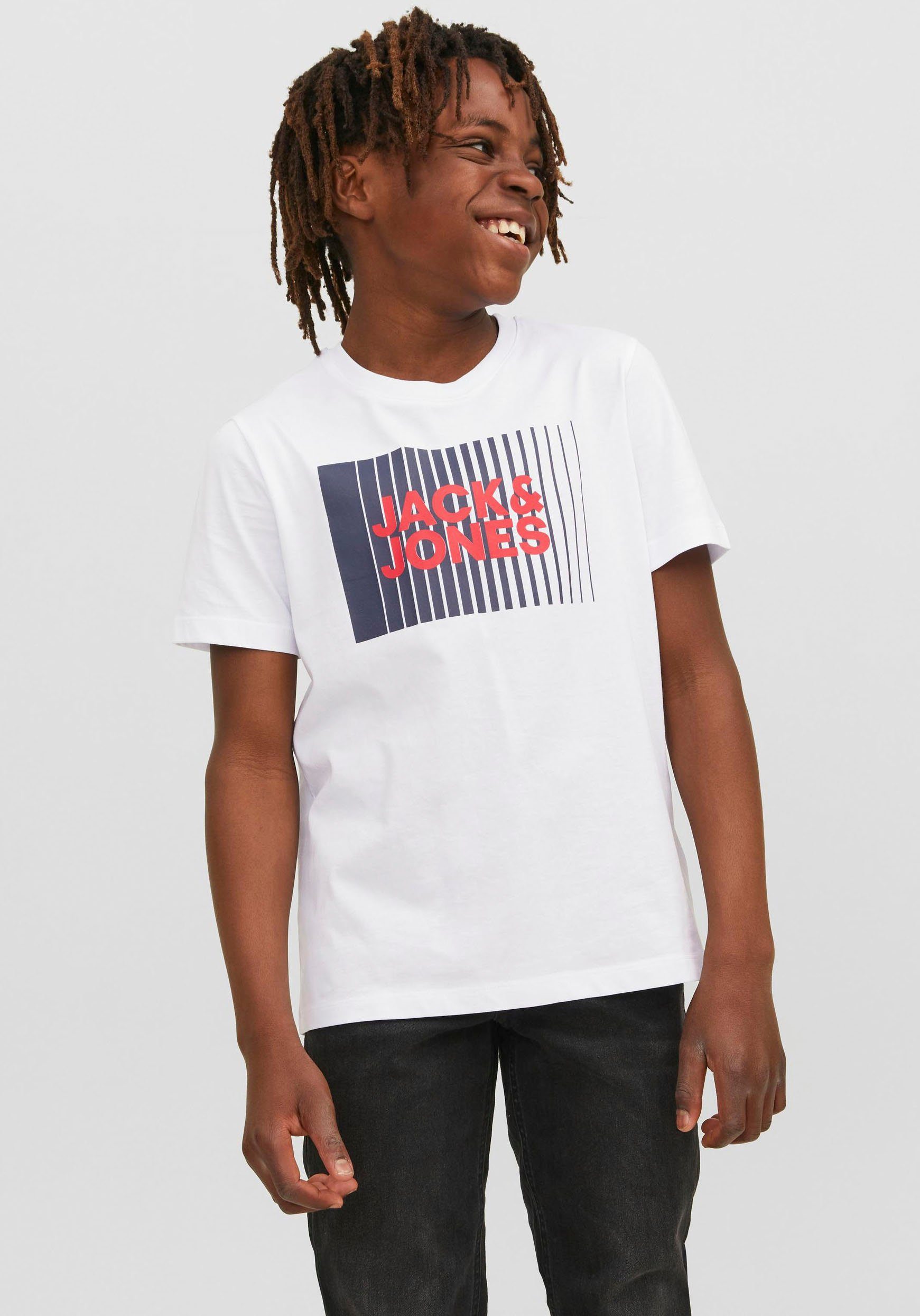 Jack & Jones Junior Kurzarmshirt JJECORP LOGO TEE PLAY SS O-NECK NOOS JNR White | 