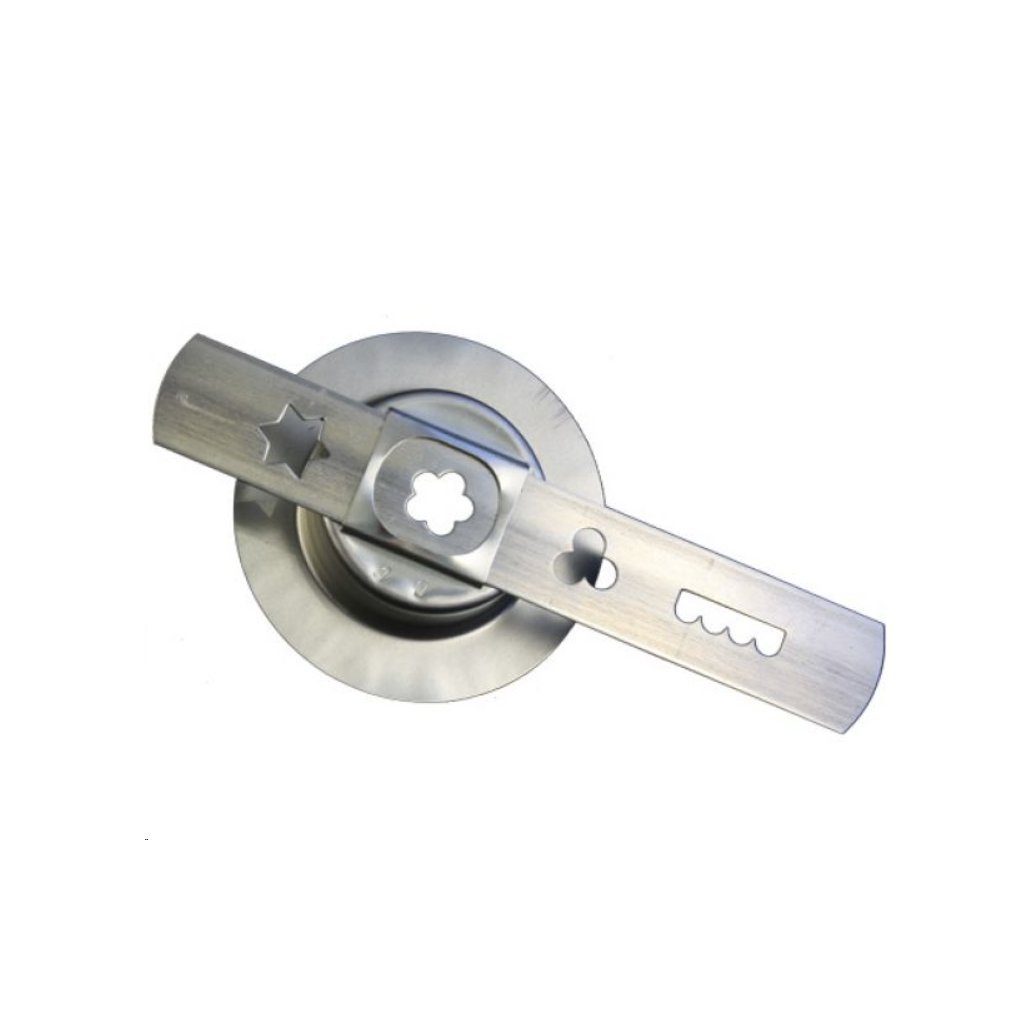 LARES Ausstechform Spritzgebäckvorsatz - Aufsatz Größe 10, Edelstahl, zum Zaubern schmackhafter Backwerke - Made in Germany