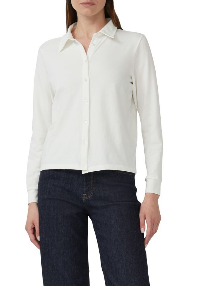 s.Oliver Hemdbluse – elastische Jerseybluse mit günstig online kaufen