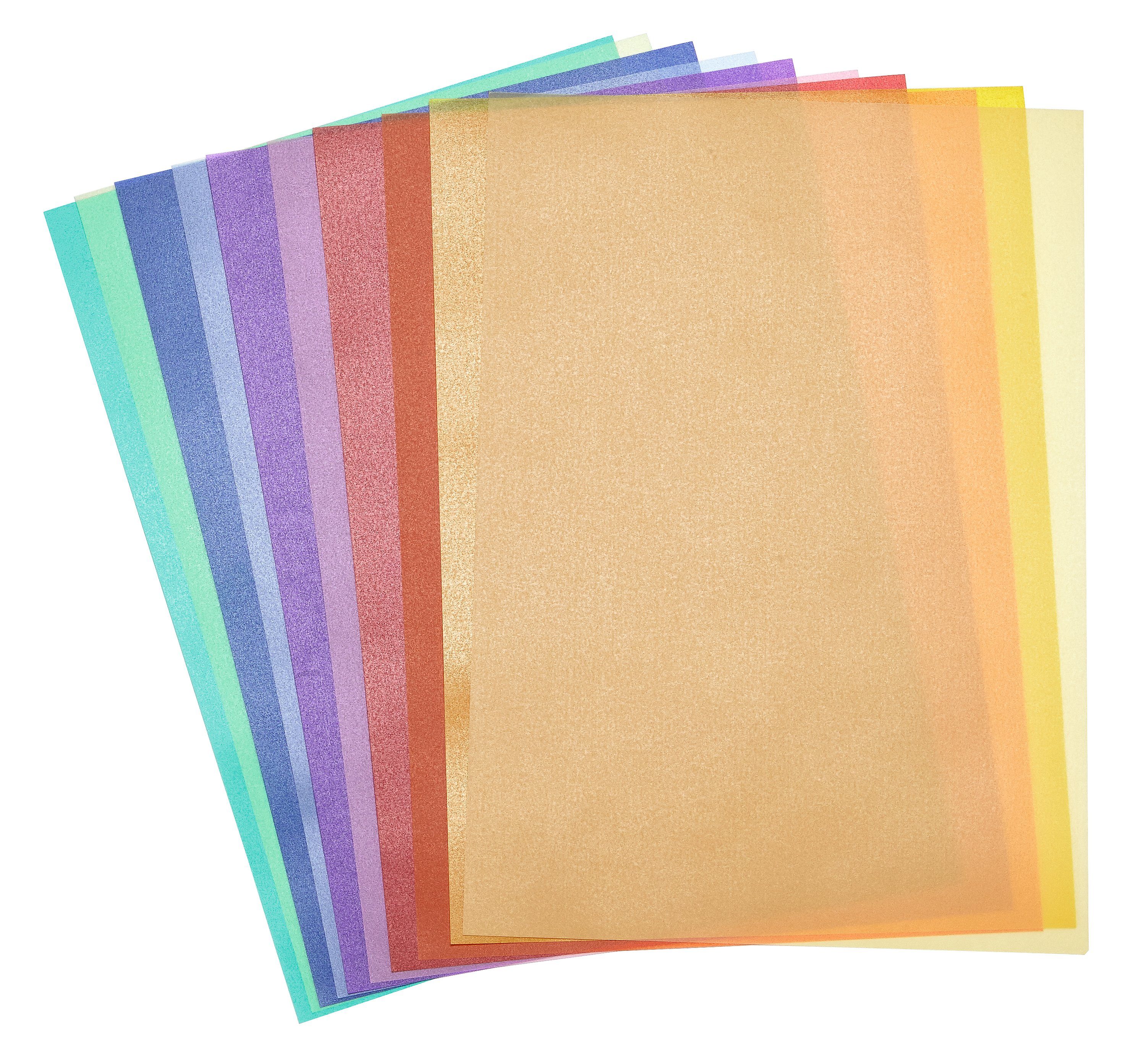 Folia Transparentpapier Transparentpapier, 10 Blatt Multi | Bunt