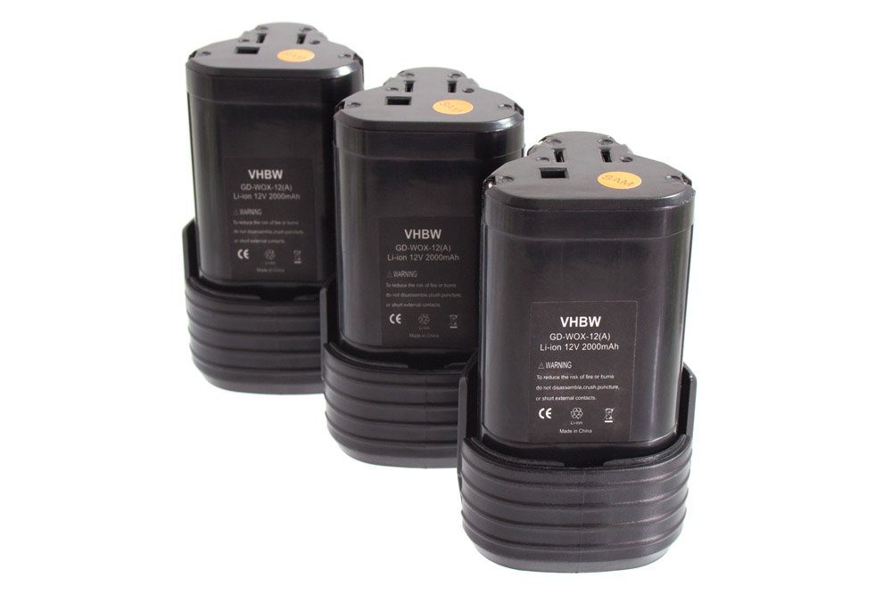 vhbw kompatibel mit Rockwell RW9300, RK2510K, RK2515K2, RK2510K2, RK2516K Akku Li-Ion 2000 mAh (12 V)