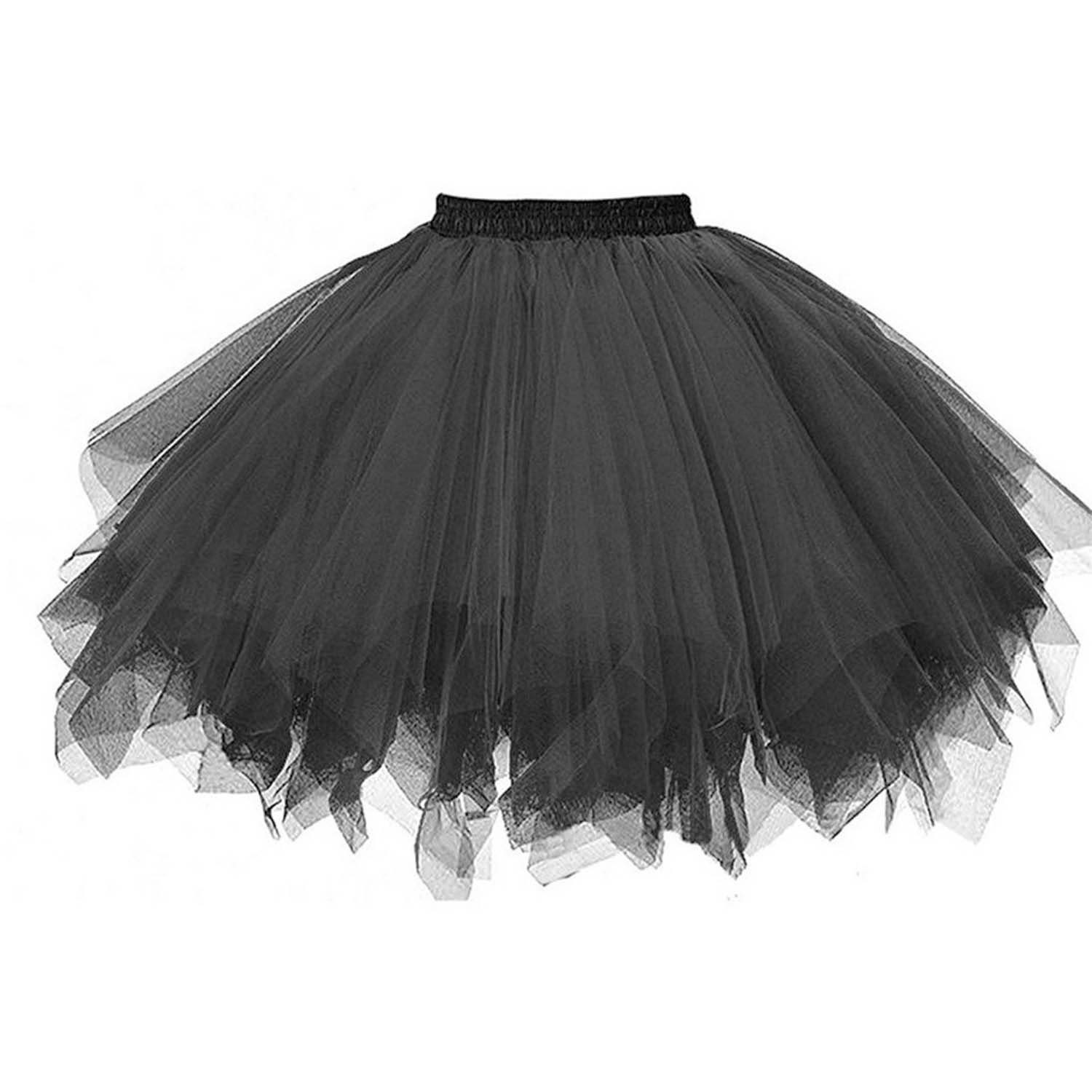 Daisred Tüllrock Damen Tüllrock tütü 50er Petticoat Karnevalskostüme