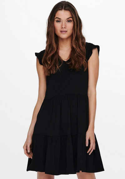 ONLY Jerseykleid ONLMAY CAP SLEEVES FRILL DRESS