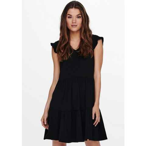 ONLY Jerseykleid ONLMAY CAP SLEEVES FRILL DRESS