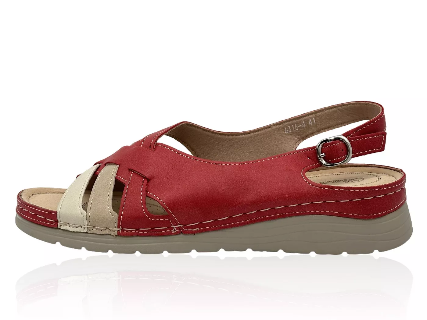 Nowaland Bequeme Damen Sandalen mit Fersenriemen Riemchensandale Stabiler Halt, weich gepolstert, flexibel und leicht